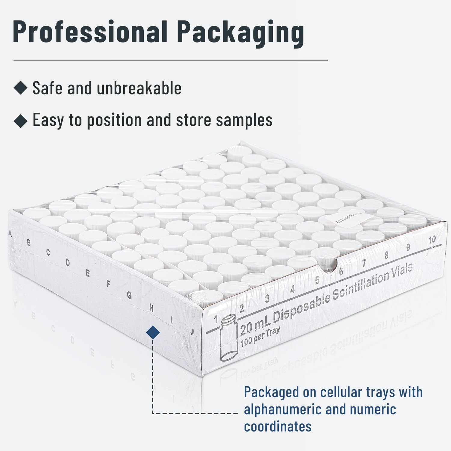 500pcs 20ml Scintillation Vials Borosilicate Glass Sample Vials Counting Vial ﻿
