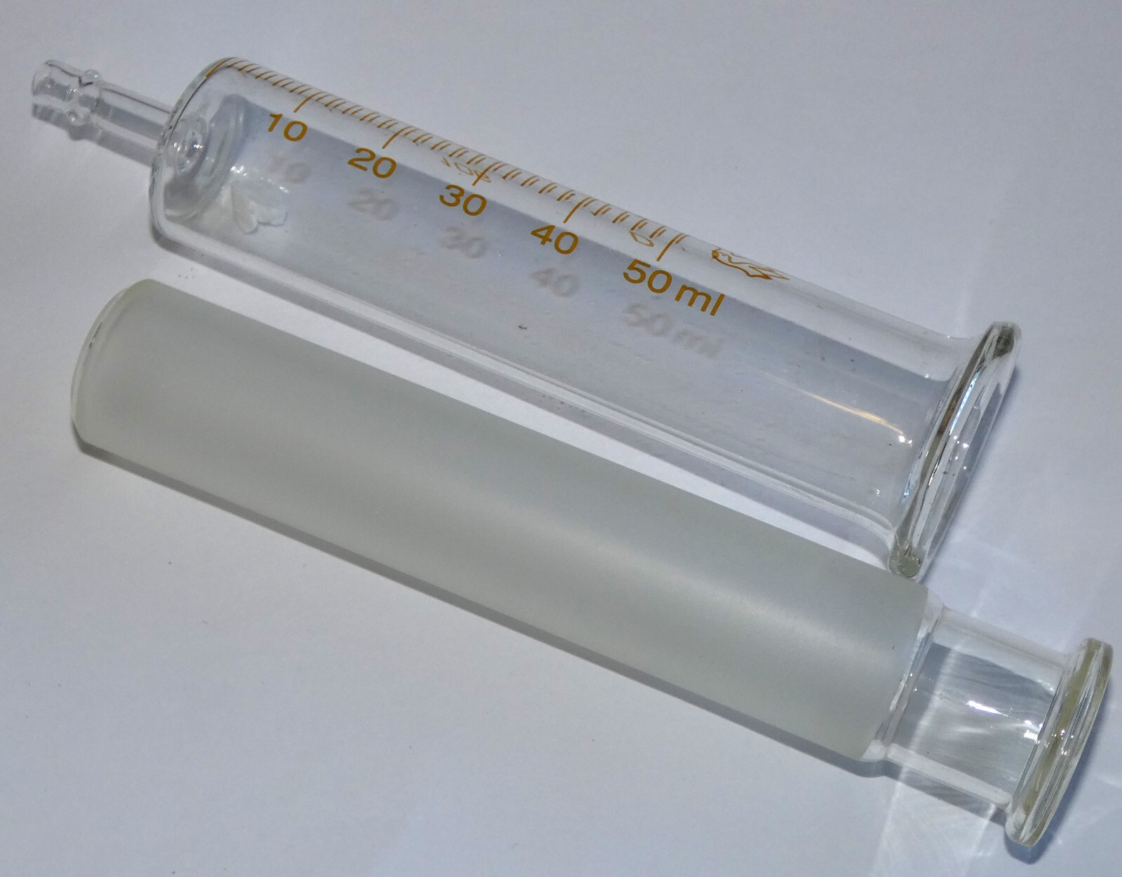 Glass syringe 5/10/20/50/100 ml cc re-usable lab ink sampler no needle New