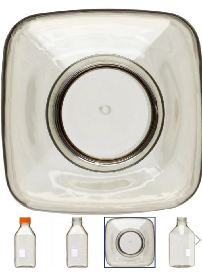 Corning 431433 Square 1000mL Sterile Plastic Media Bottle 45mm Orange Cap 24/cs
