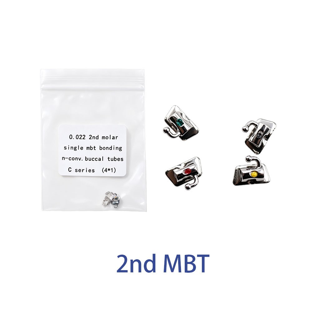 Dental Ortho Bondable Buccal Tube Roth MBT .022 1st/2nd Molar Laser Color Marked