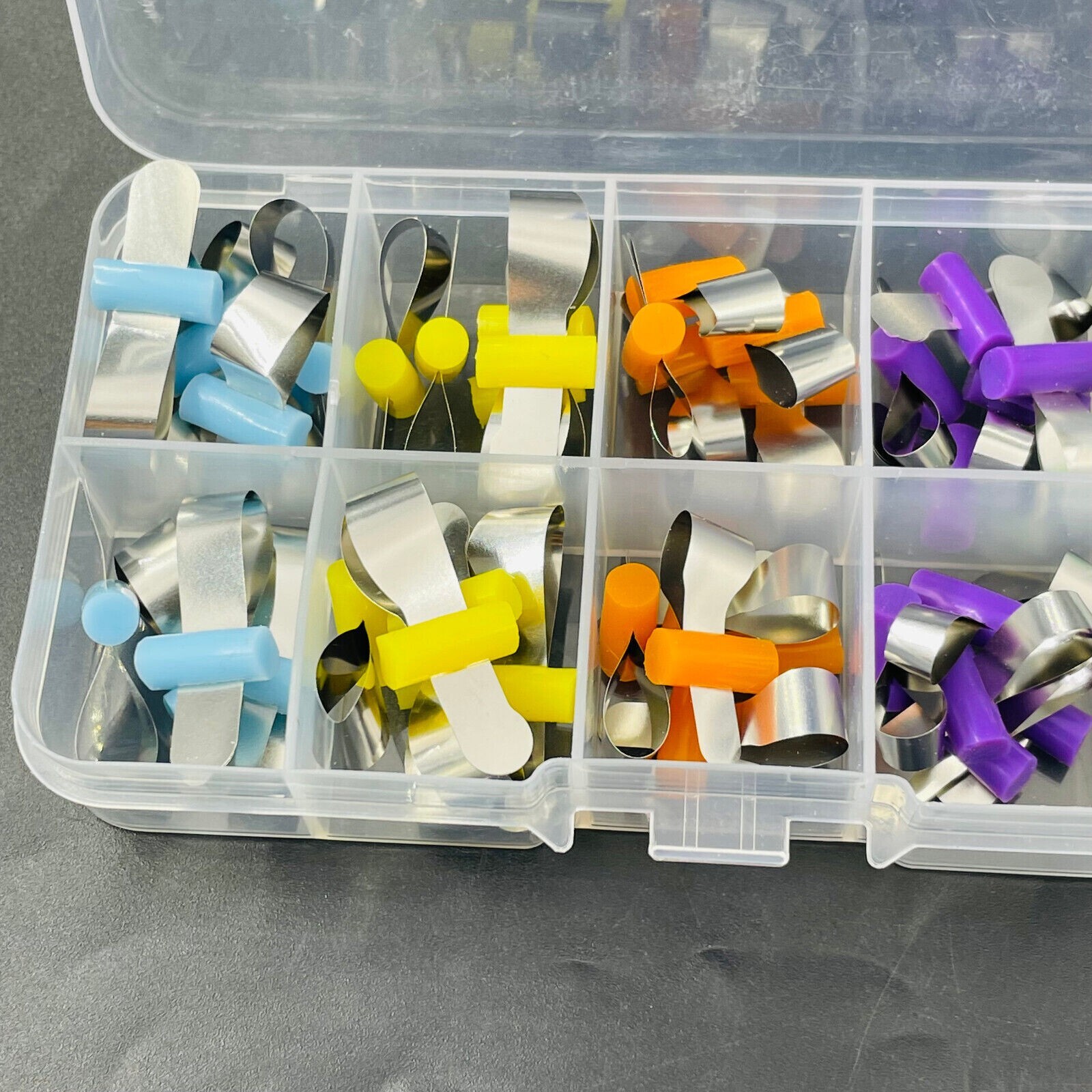 50Pcs/Box Dental Sectional contoured Metal Matrix Bands Retainerless Locker