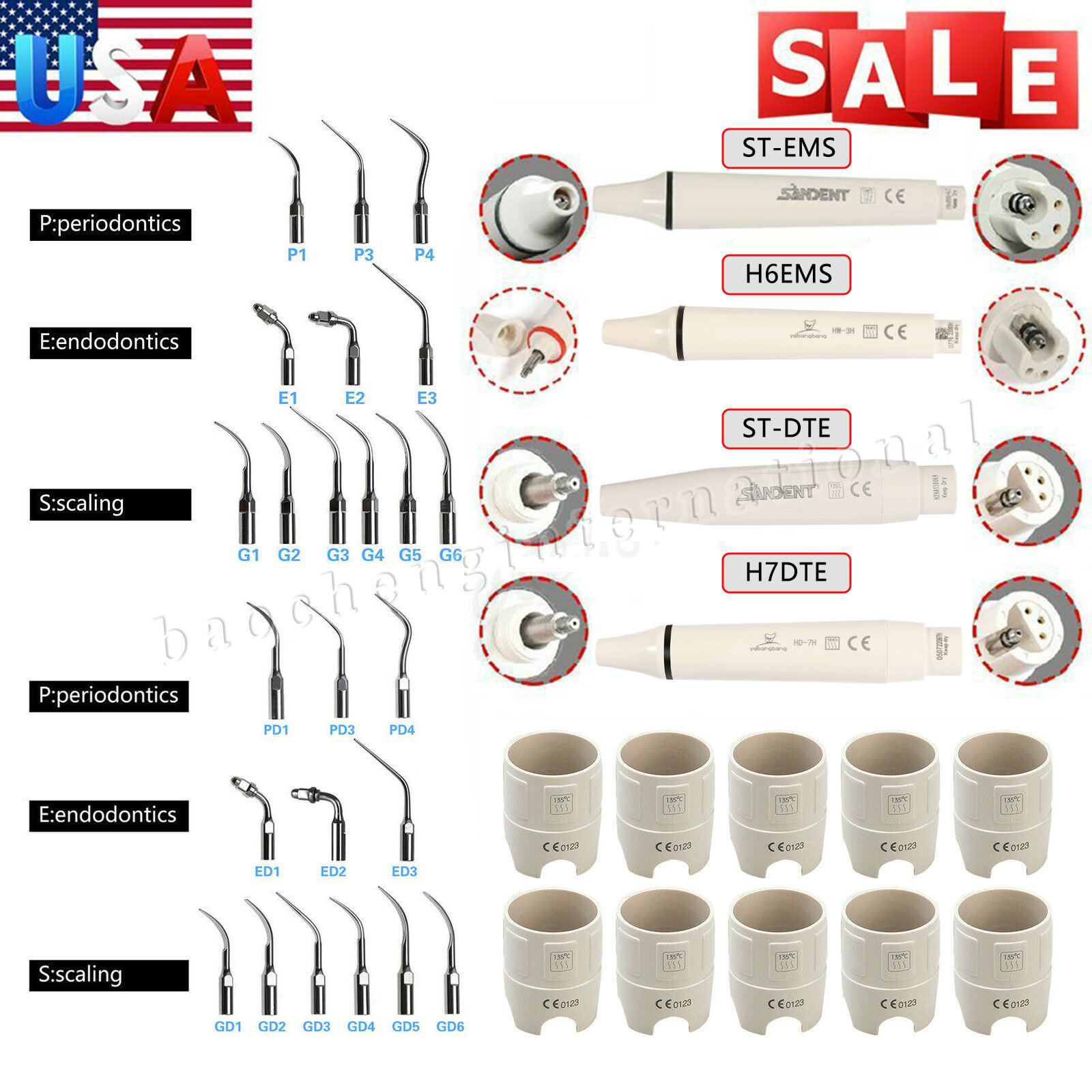 Dental Piezo Scaler Tips Torque Wrench Key for EMS DTE SATELEC Woodpecker tips