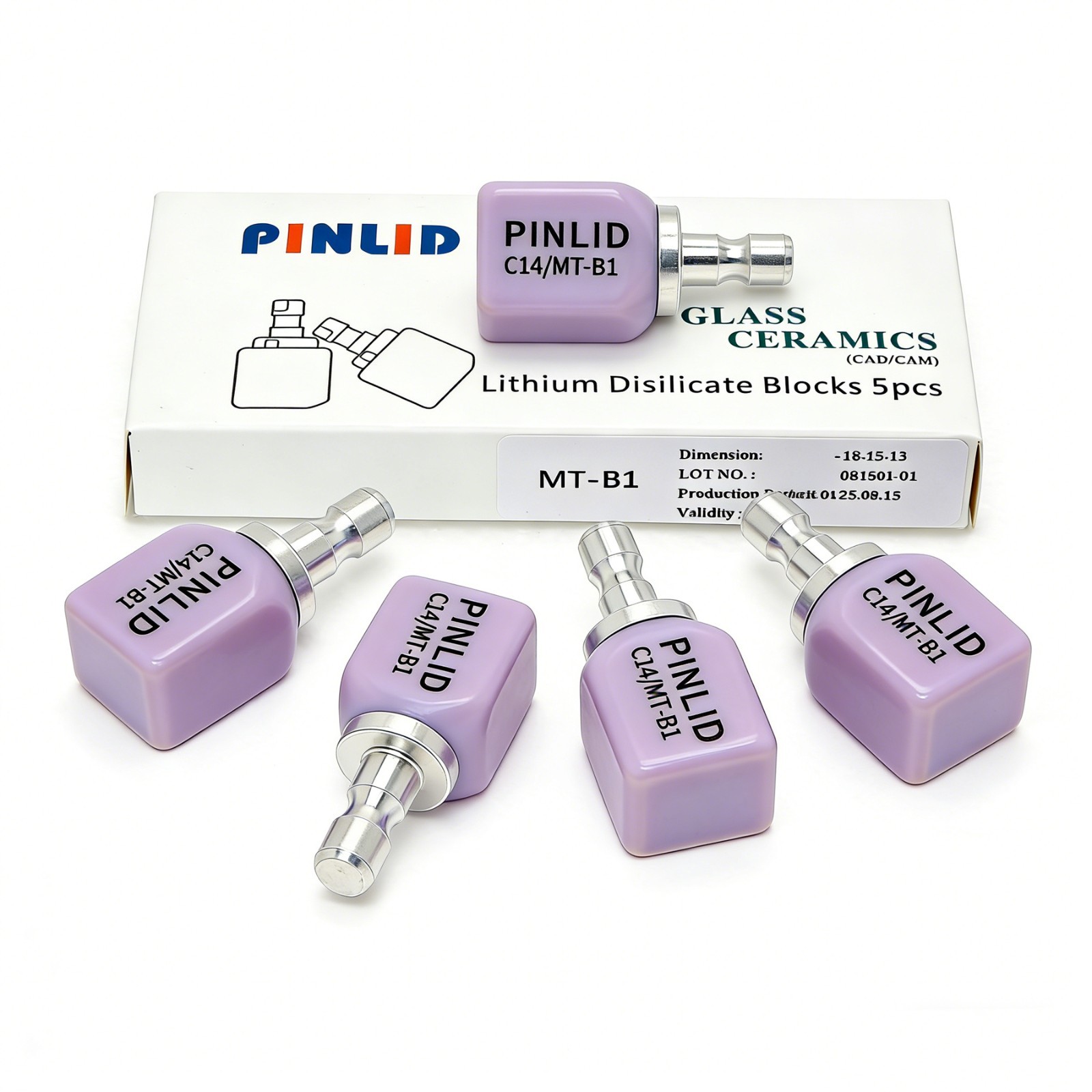 MT C14 Dental Emax CAD/CAM Glass Ceramic Blocks Lithium Disilicate CEREC Block