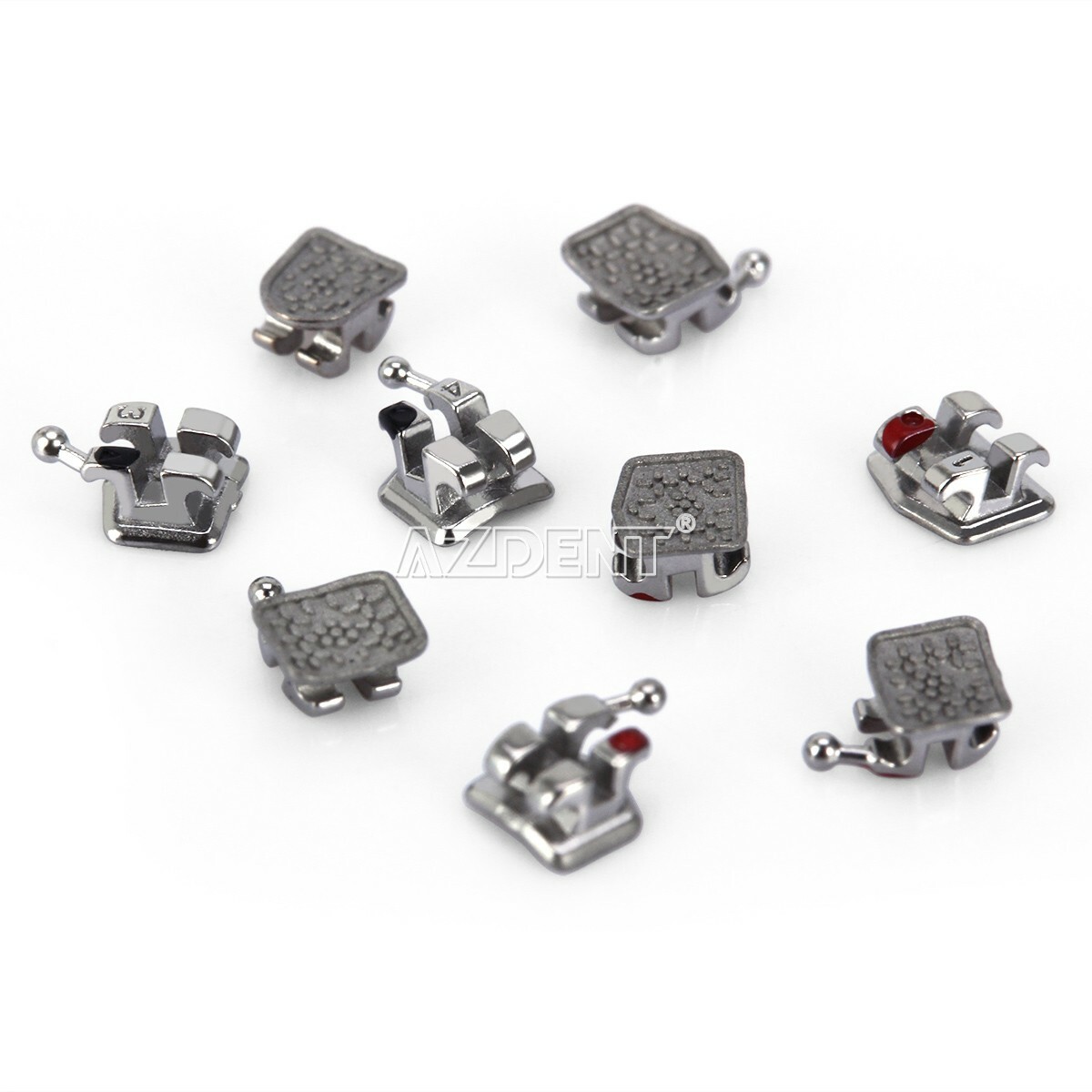 AZDENT Dental Orthodontic Brackets Braces MIM Monoblock Roth.022 Hook 3-4-5