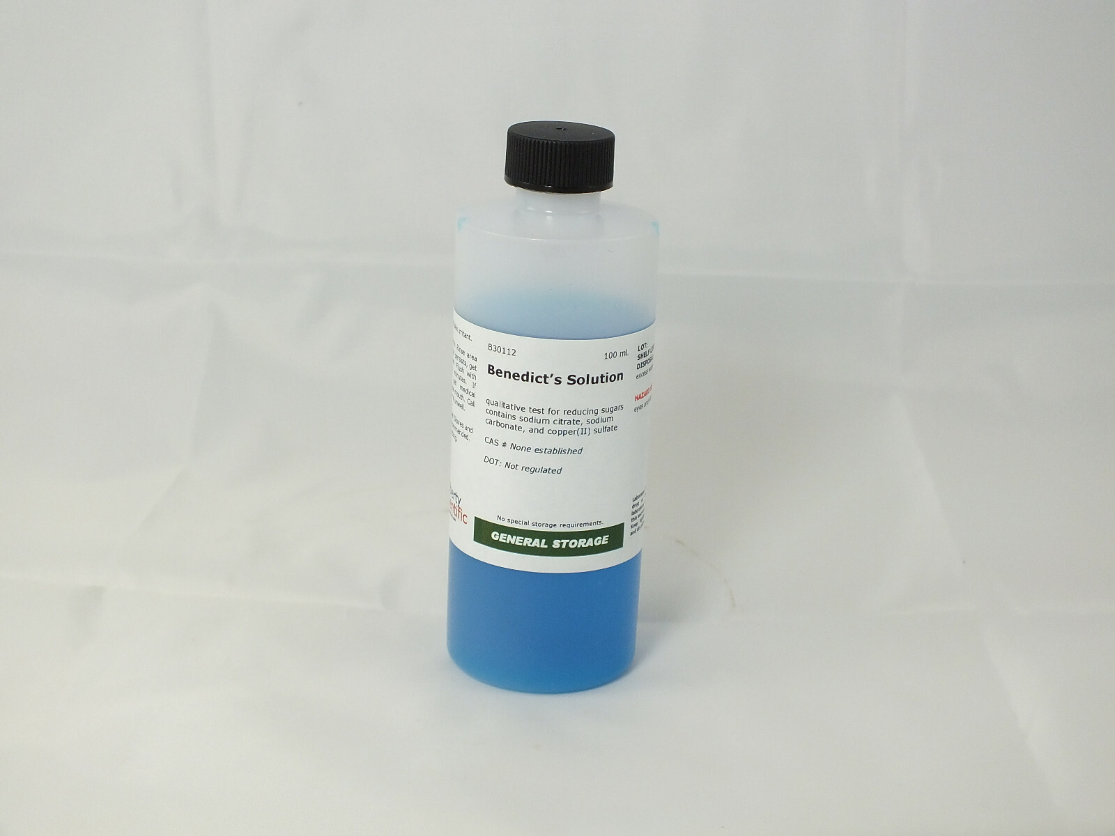 Benedict’s Solution, Qualitative Test for Reducing Sugars, 100 ml / 4 fl. oz.