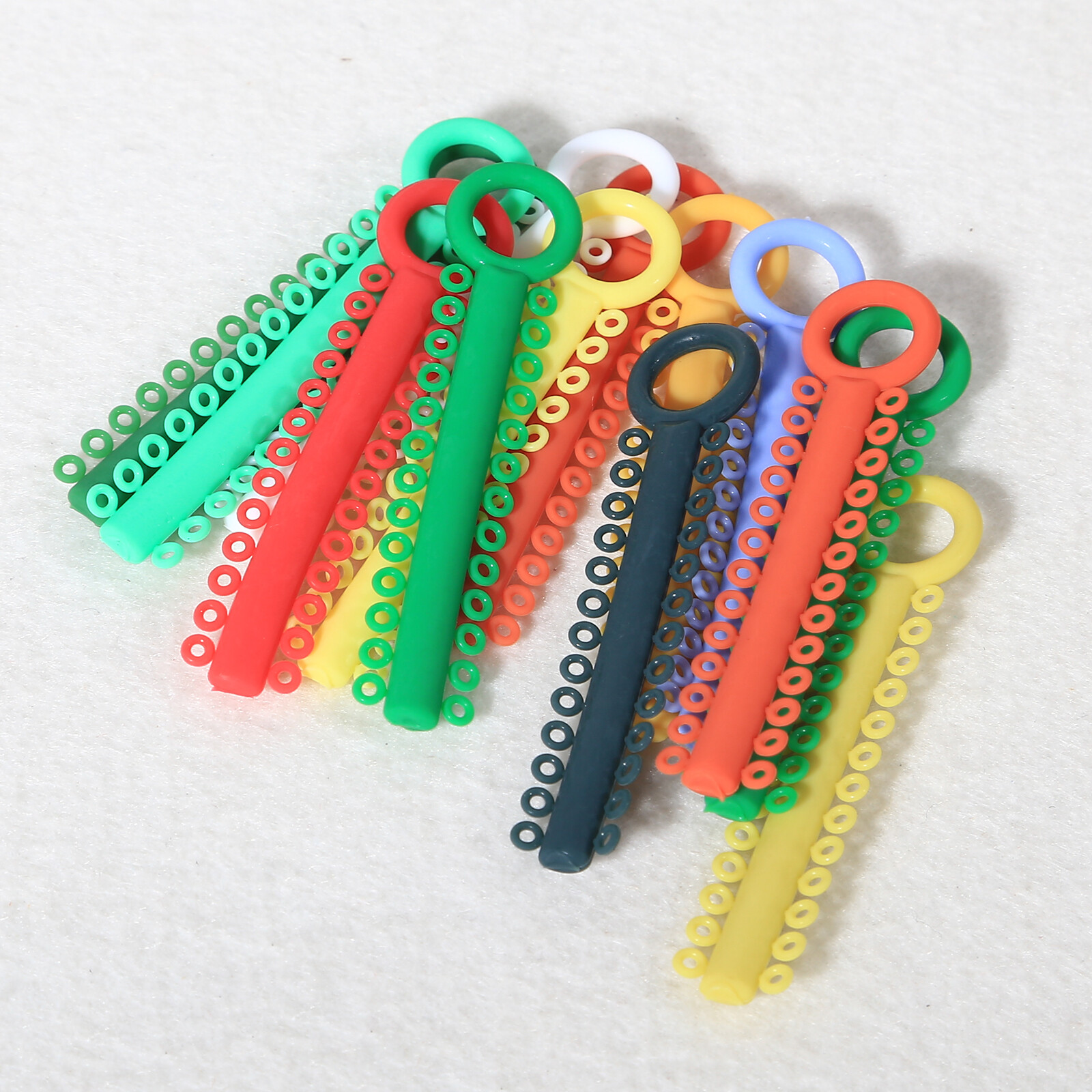 1040 Circles Dental Orthodontics Ligature Ties Elastic Multi-colored tie 40 pcs