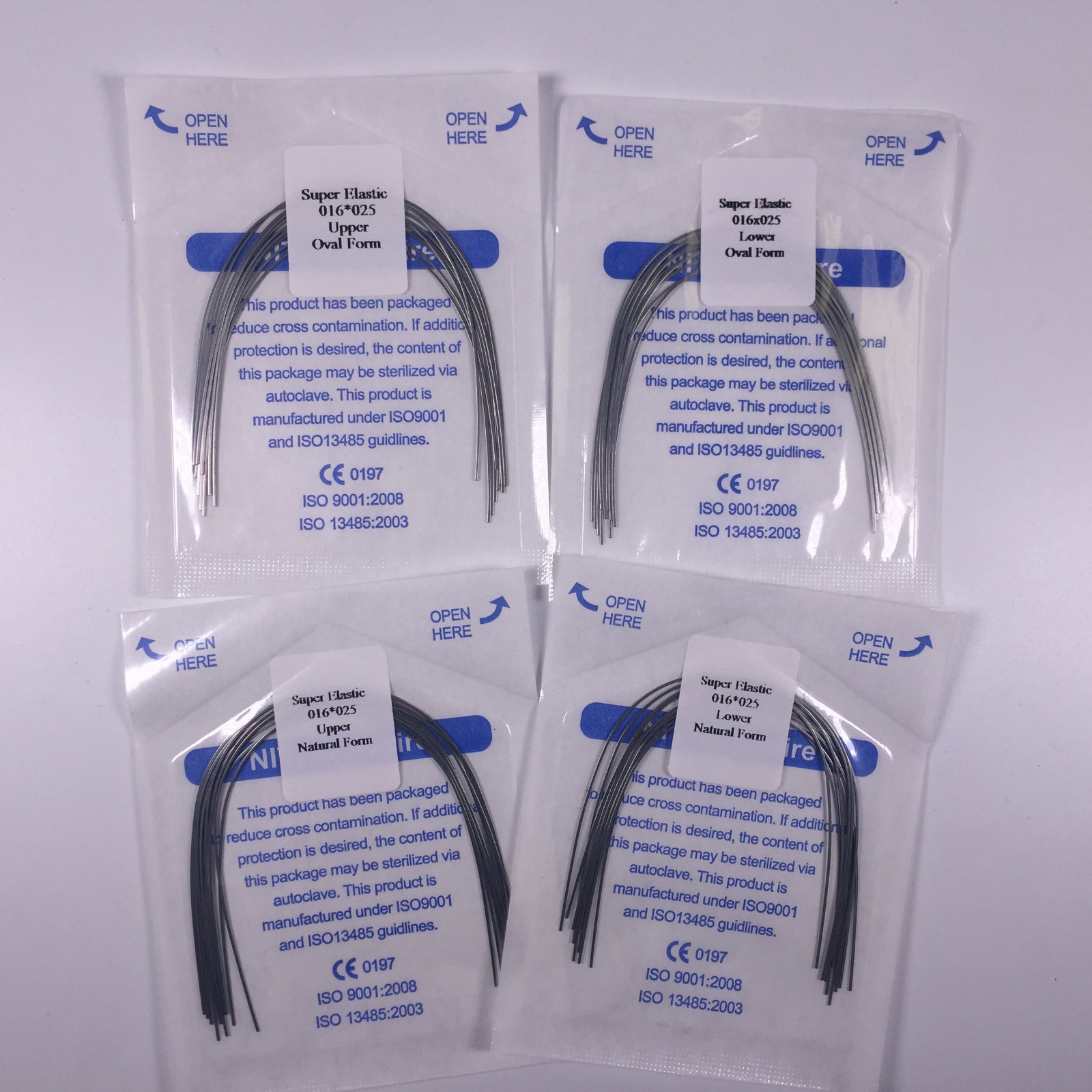 50Bags Dental Niti Super Elastic Arch Wires Rectangular Ortho Natural/Oval Form