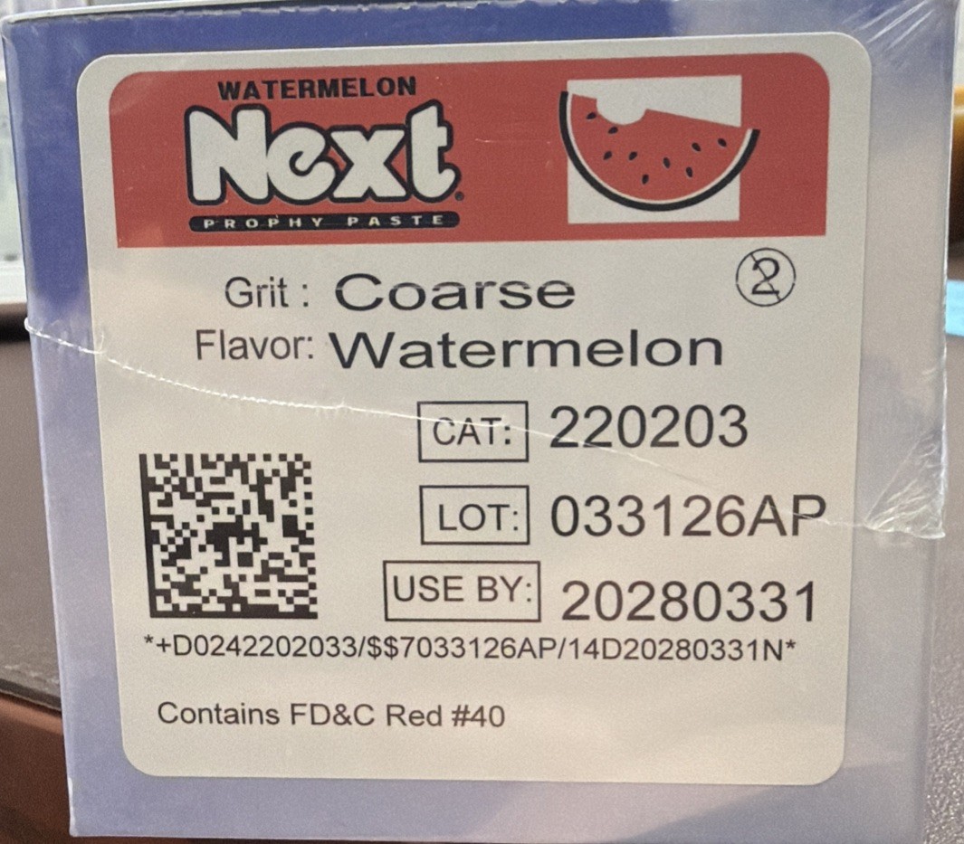 Preventive Technologies 220203 Next Prophy Paste Coarse Watermelon 200/Bx 03/28