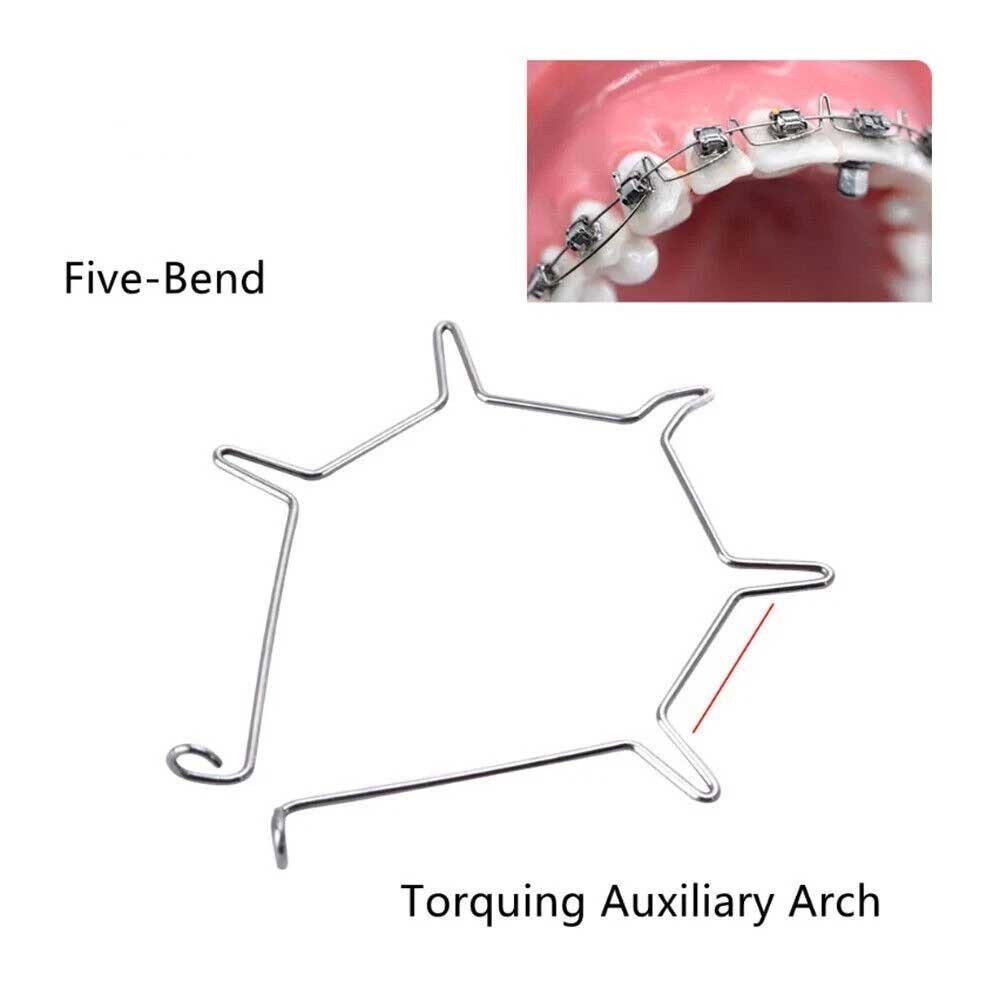Dental Orthodontic Anterior Root Torquing Auxiliary Arch 5Pcs/Pack