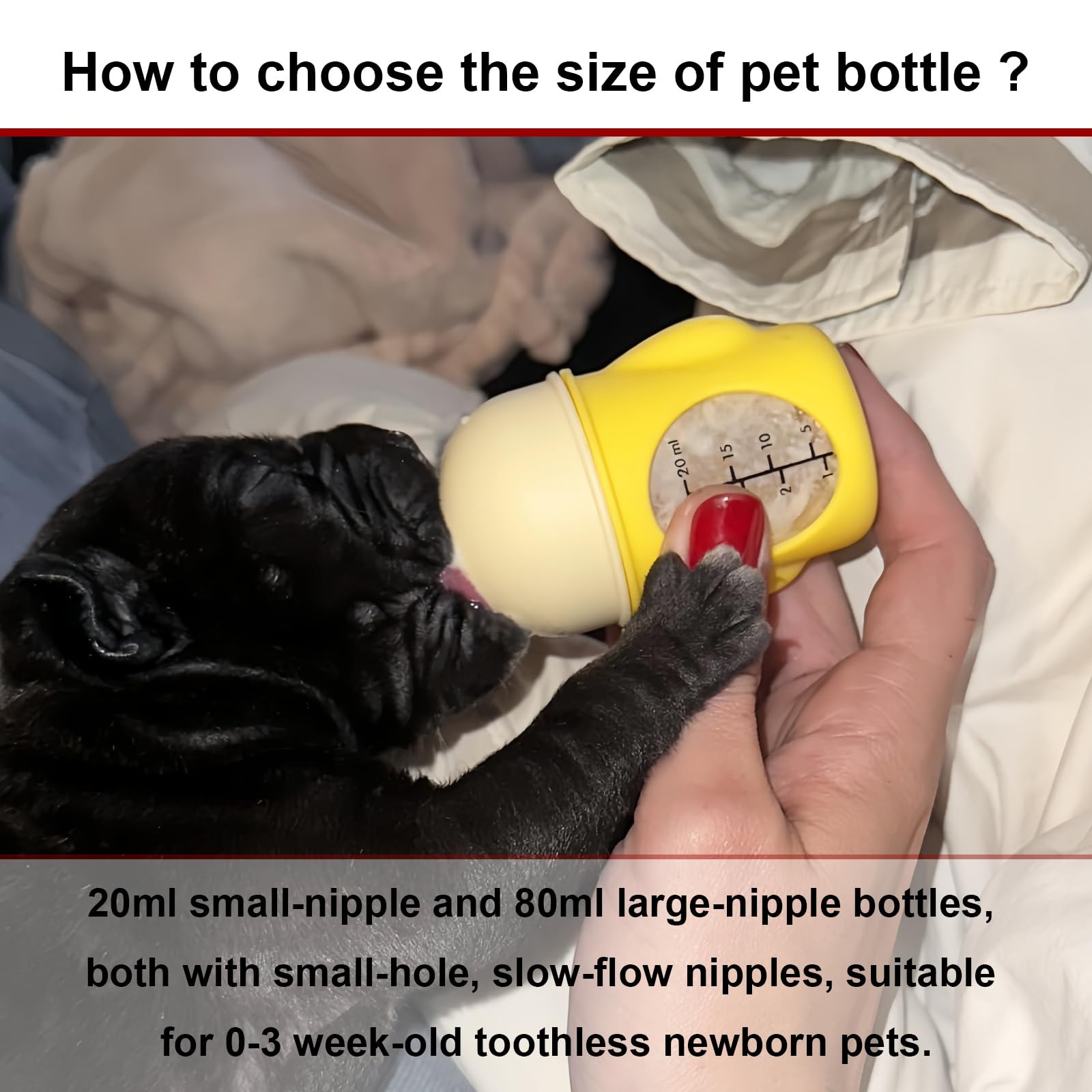 Pet Nursing Bottle, Yellow Animal Feeding Bottles 1 Count (Pack of 1),