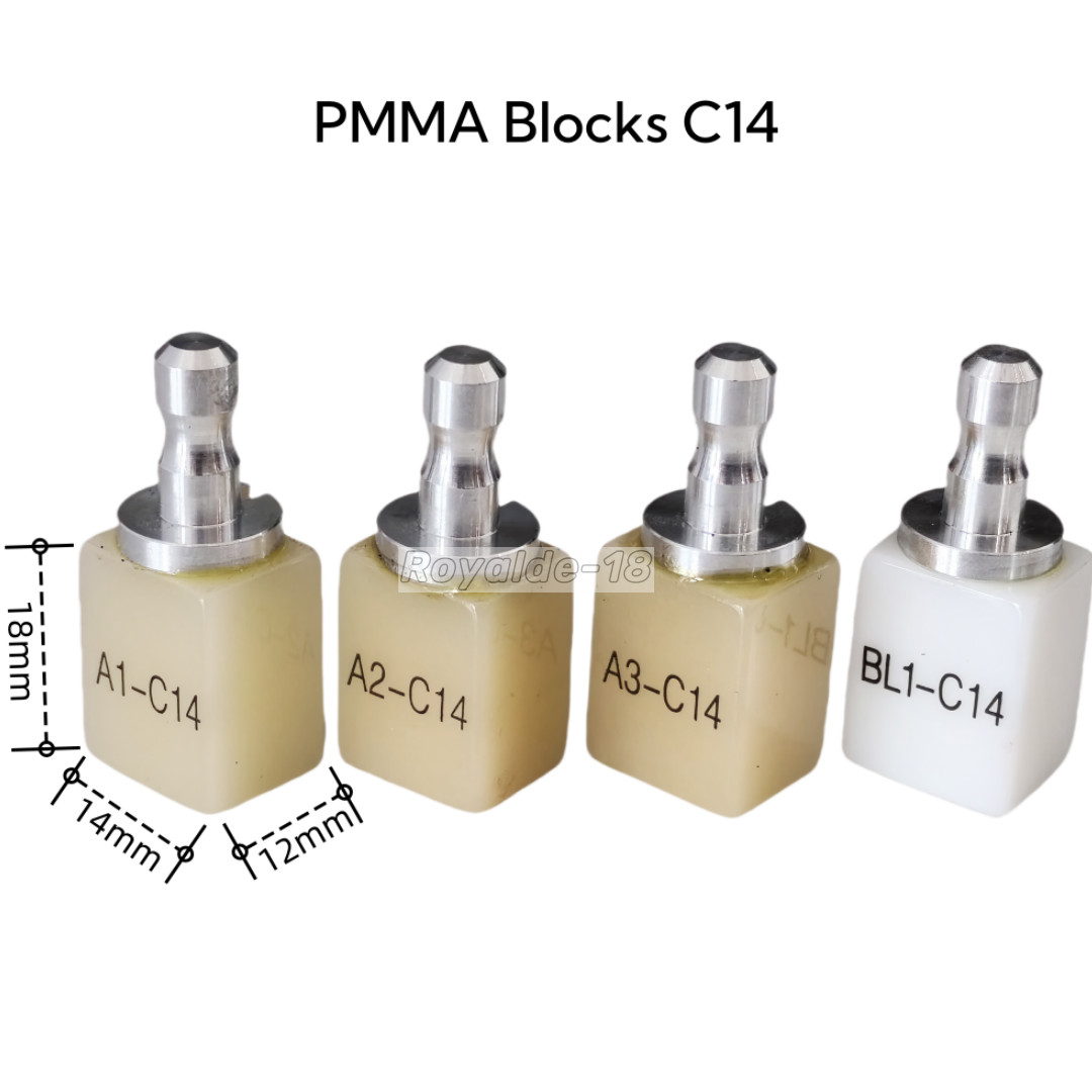 5pcs/Box Sirona MCXL Dental PMMA Blocks Disk C14 Block Cerec Bleached A1/2/3/BL1
