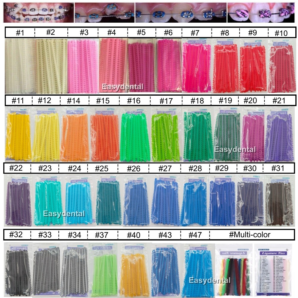 1000pcs Dental Orthodontic Elastic Ligature Tie Ligadura Ortodoncia Rubber Brace