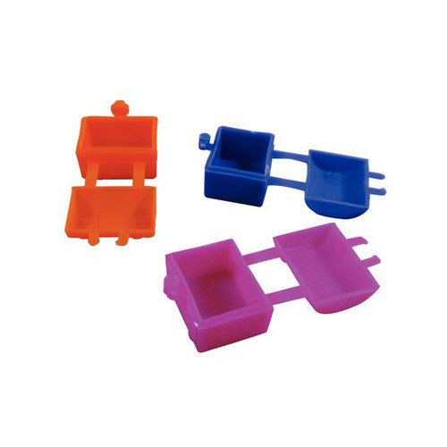 Temrex 196R Tooth Saver Treasure Chests Small Assorted Colors Plastic 144/Pk