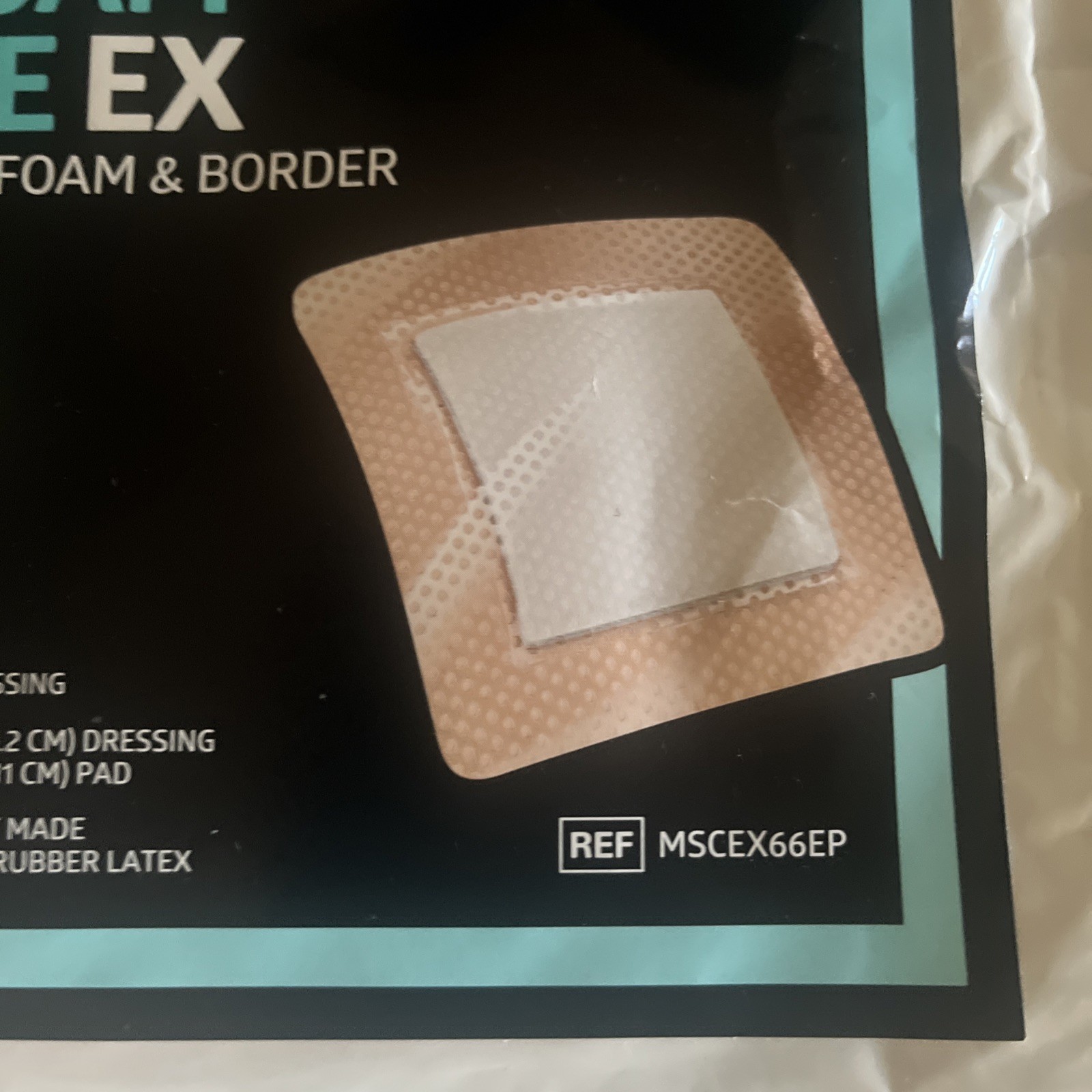 3 – MEDLINE Optifoam Gentle EX Silicone Faced Foam & Border 6×6 Wound Pad