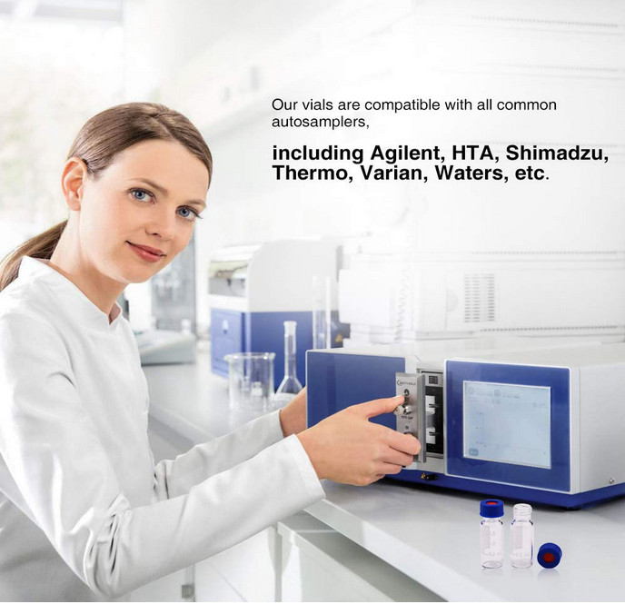 2ml Autosampler Vials 9-425 Transparent Glass Bottle for HPLC Testing LAB