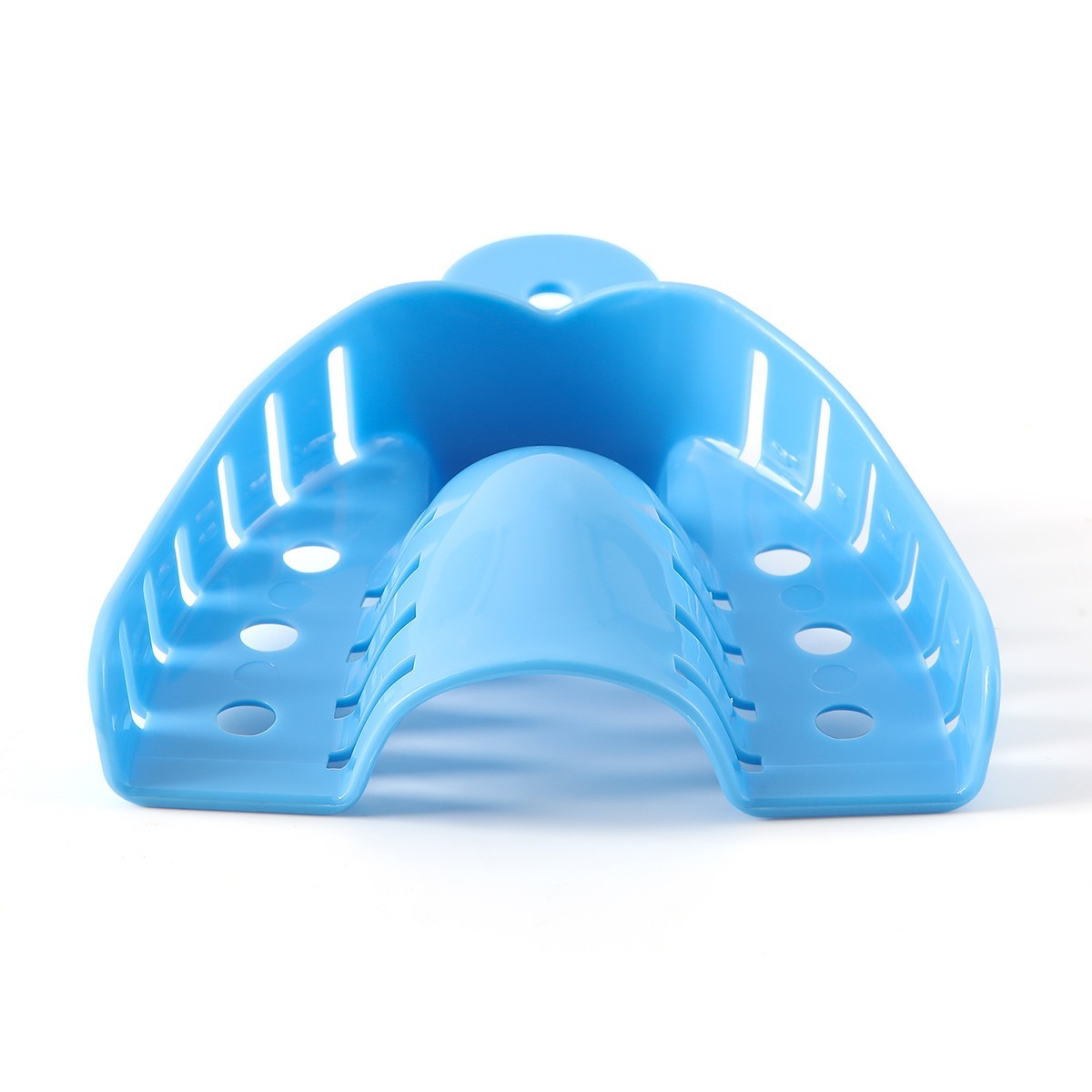 Bag of 12 Dental Impression Trays Plastic Perforated S/M/L Upper/Lower