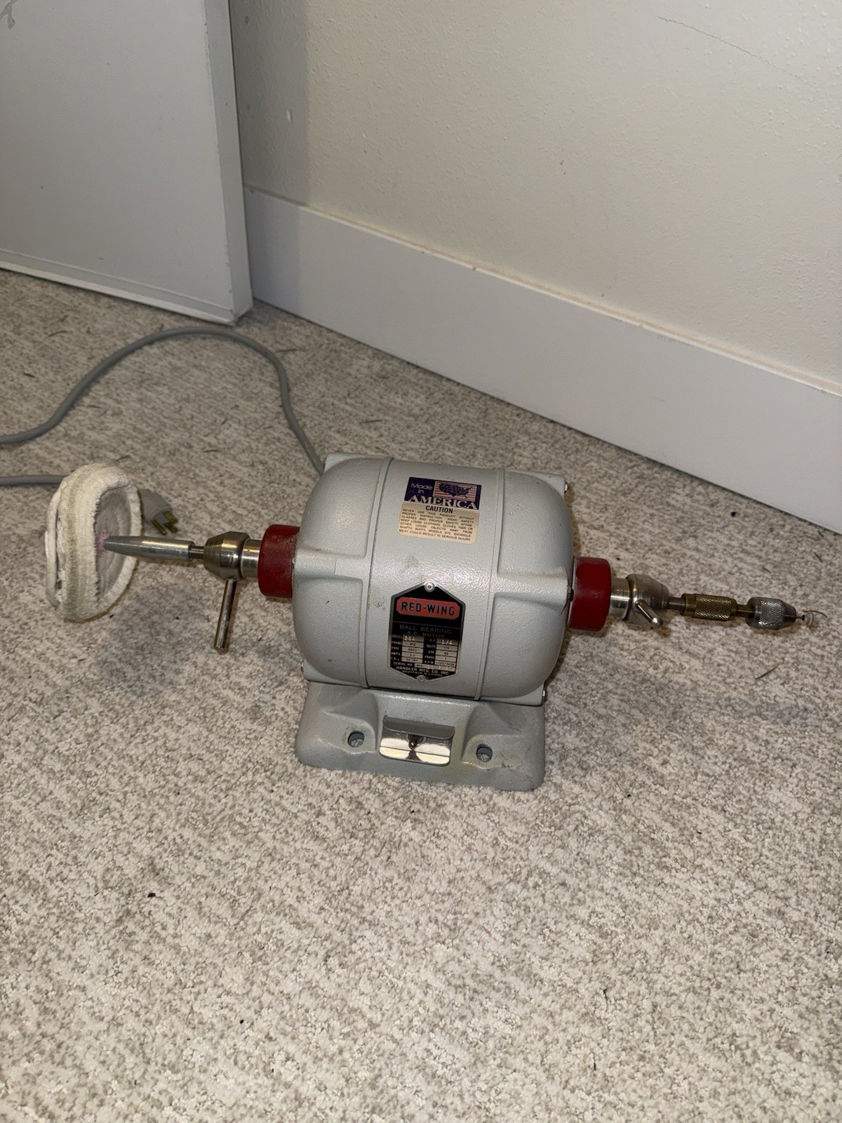 USA Red Wing 26A 1/4hp 115v Motor Dental Lab or Jewellery Polishing Works