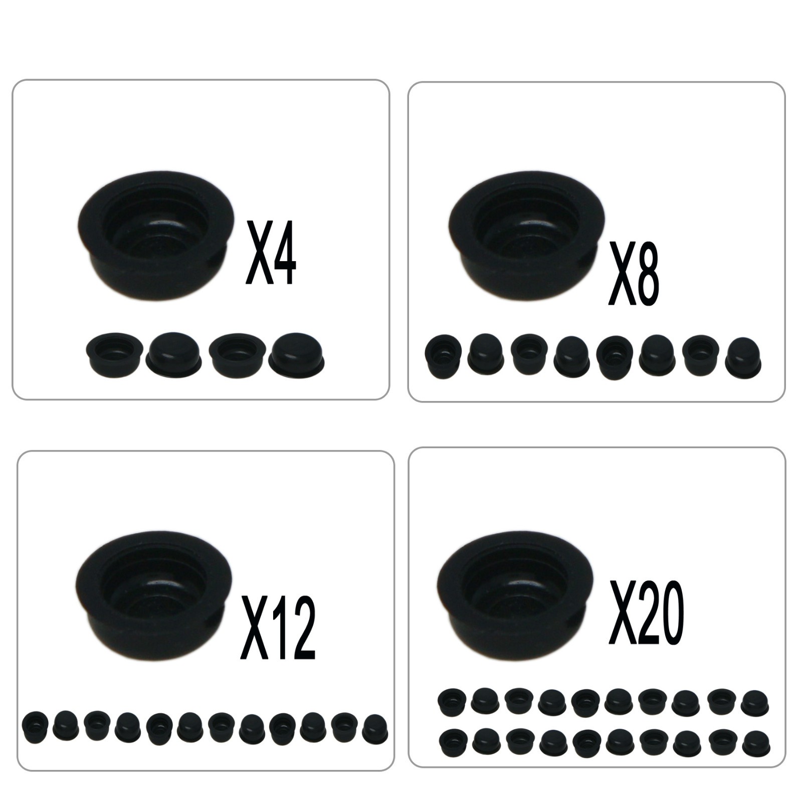 US Dental Overdenture Retention Black Caps Metal Housing fits Locator Abutments
