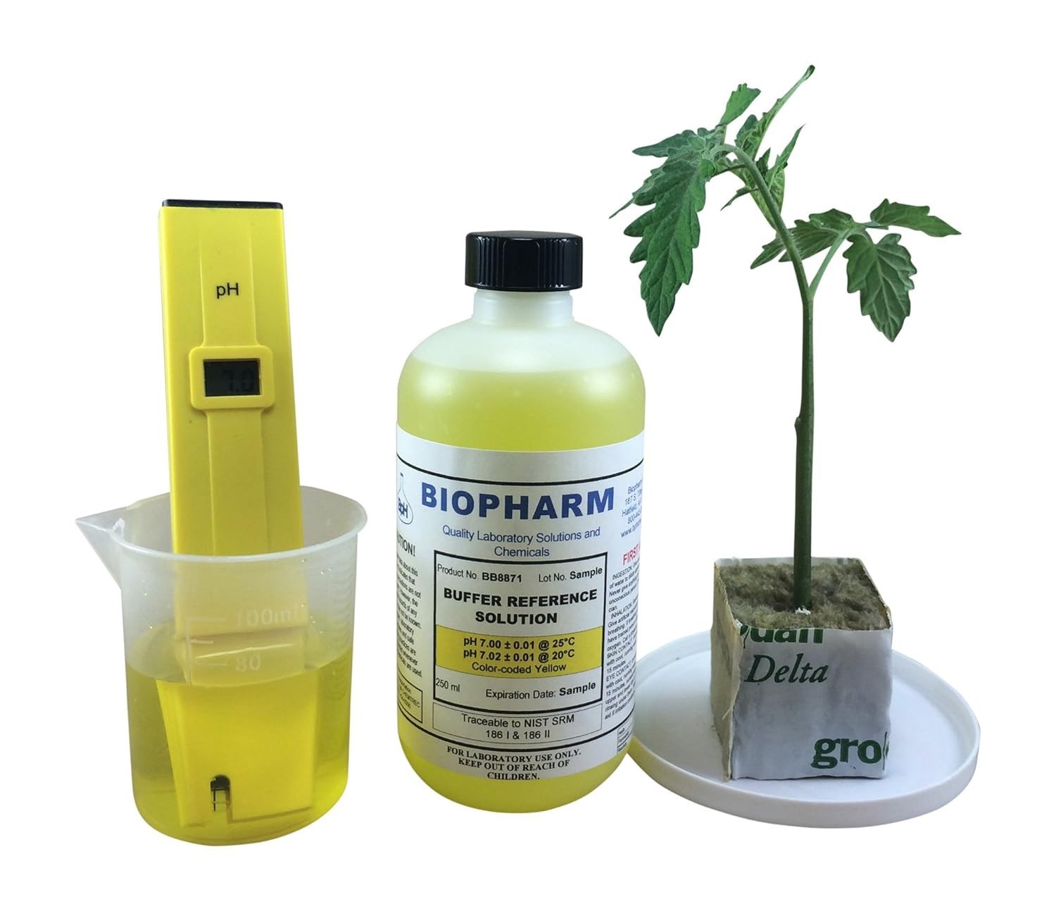 pH Buffer Calibration Solution Kit 4-Pack — 250 mL 8.4 fl oz Each: pH 4.00 Bu…