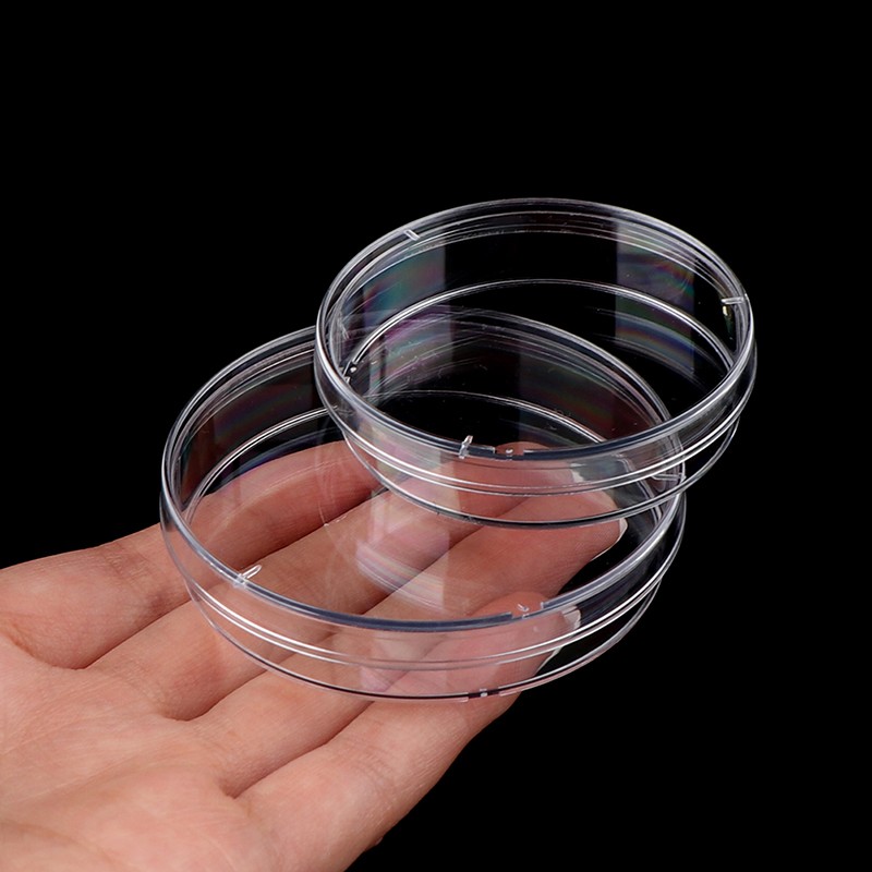 10Pcs/Set Polystyrene Sterile Petri Dishes Bacteria Culture Dish for Laborato-NN