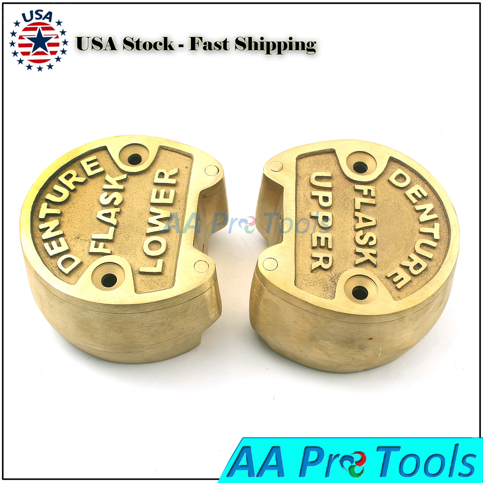 2dental Denture Flask Laboratory Compressor Equipment Compress Upper Lower Brass