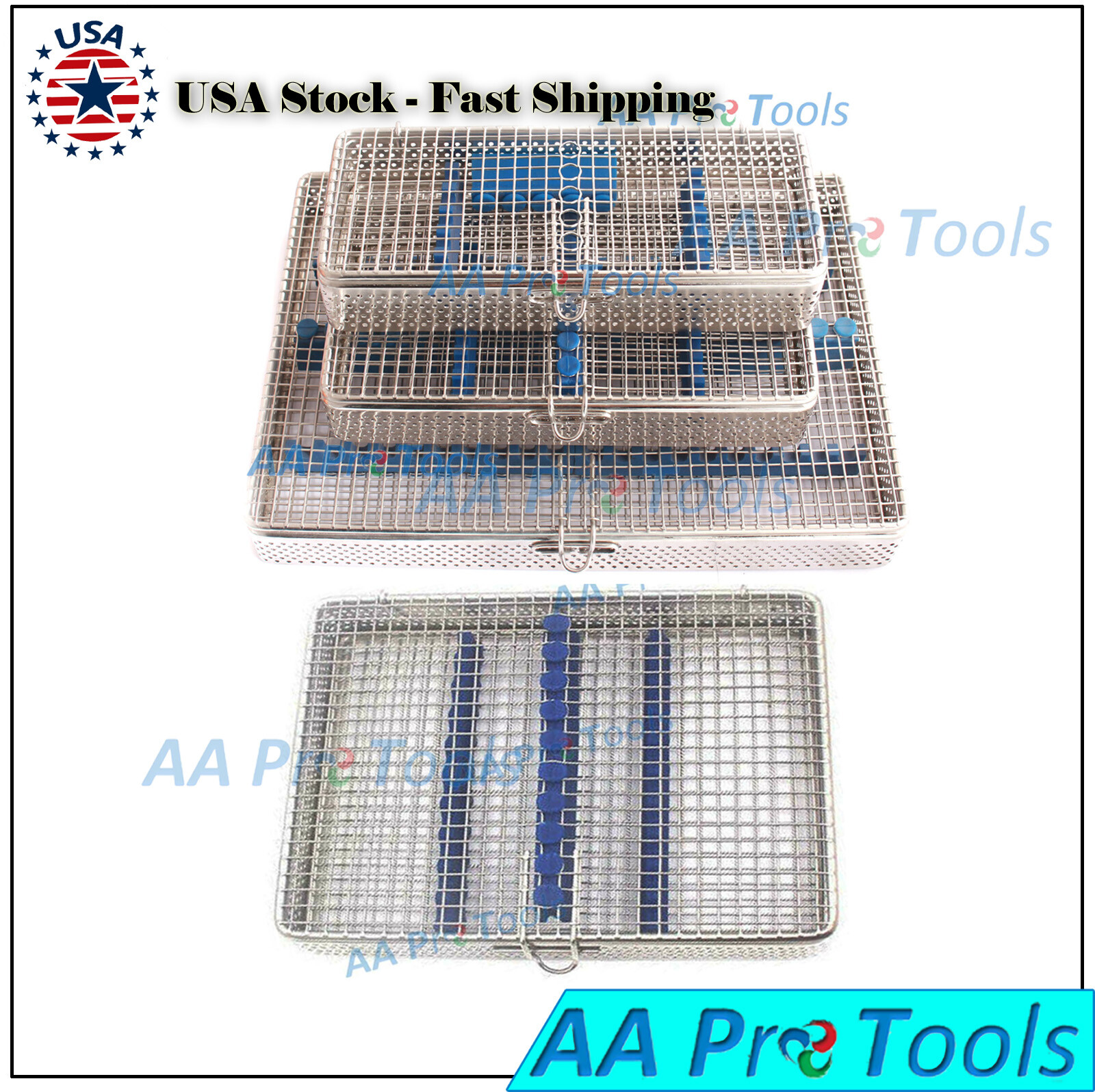 Dental Sterilization Cassette for 5 7 10 20 Pieces MESH Tray Box Stainless-PICK