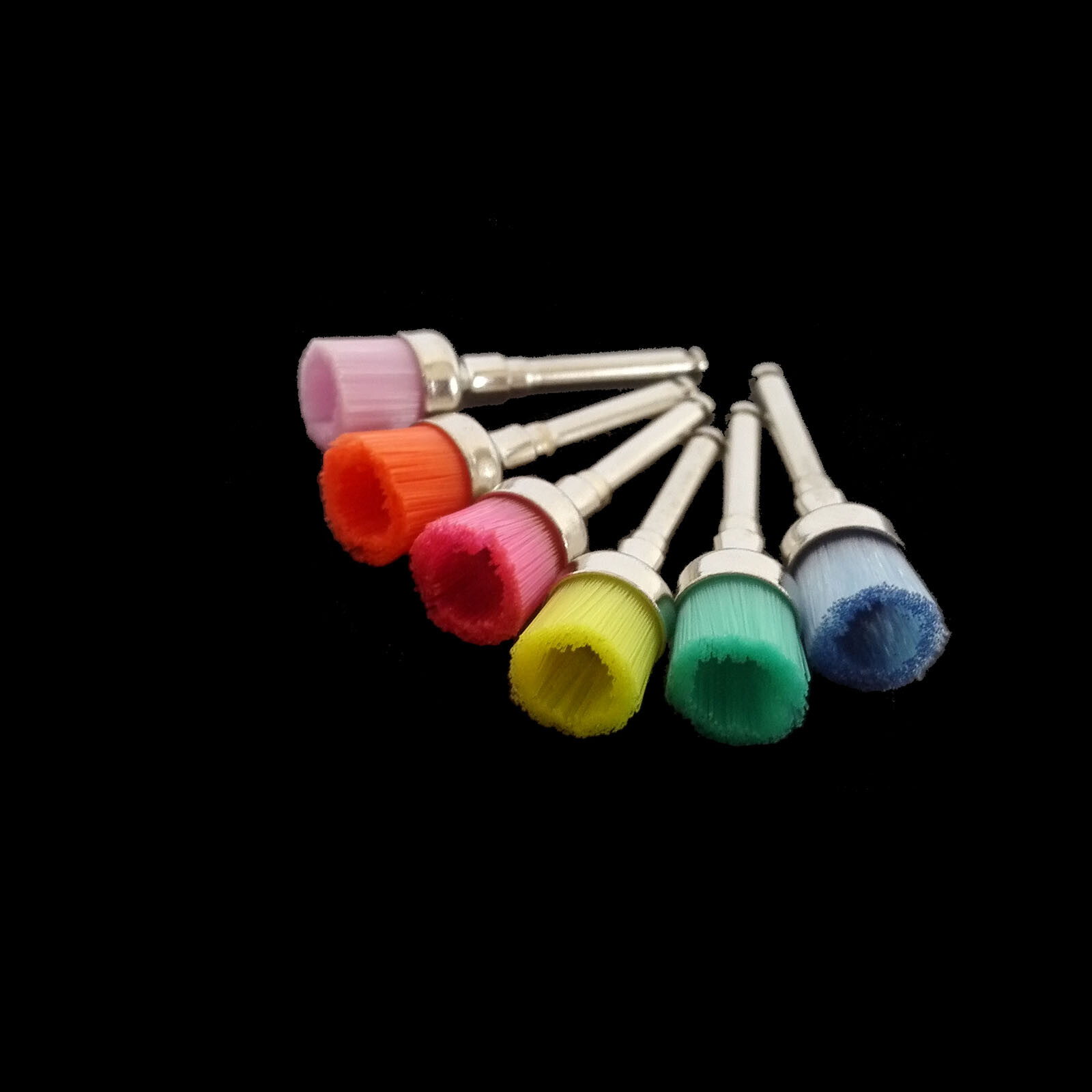 Dental Multi-color Nylon Latch Flat Bowl Buffing Polisher Prophy Cup Bolt Brush