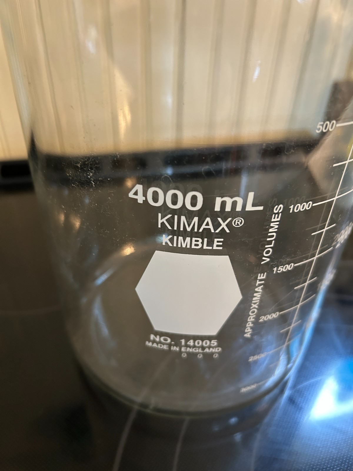Kimble Kimax 14005 Beaker 4000mL, 4L, Heavy Duty | 14005-4000 LOW FORM 161MM OD