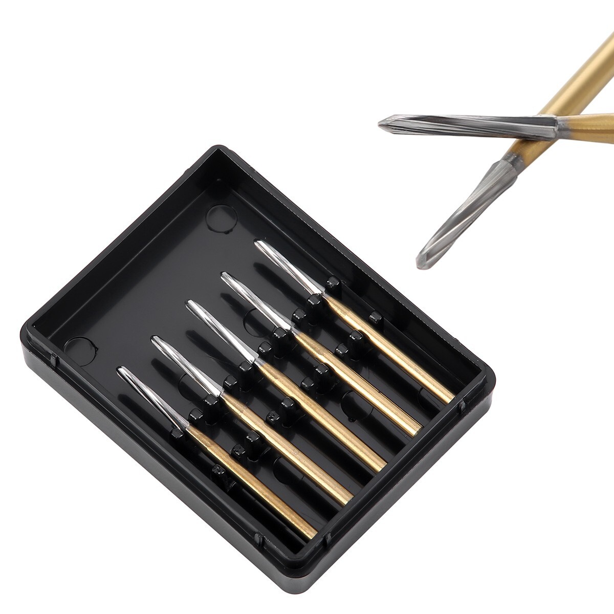 5PCS Dental Endodontic ENDO-Z Tungsten Carbide Burs FG Round Bur High Speed 21mm