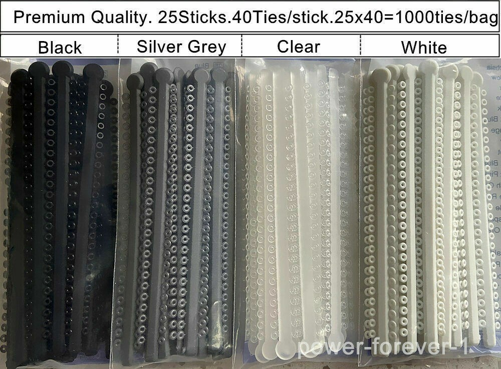 1000 Pcs Dental Orthodontic Ligature Ties Braces Elastics Rubber Bands Ligadura