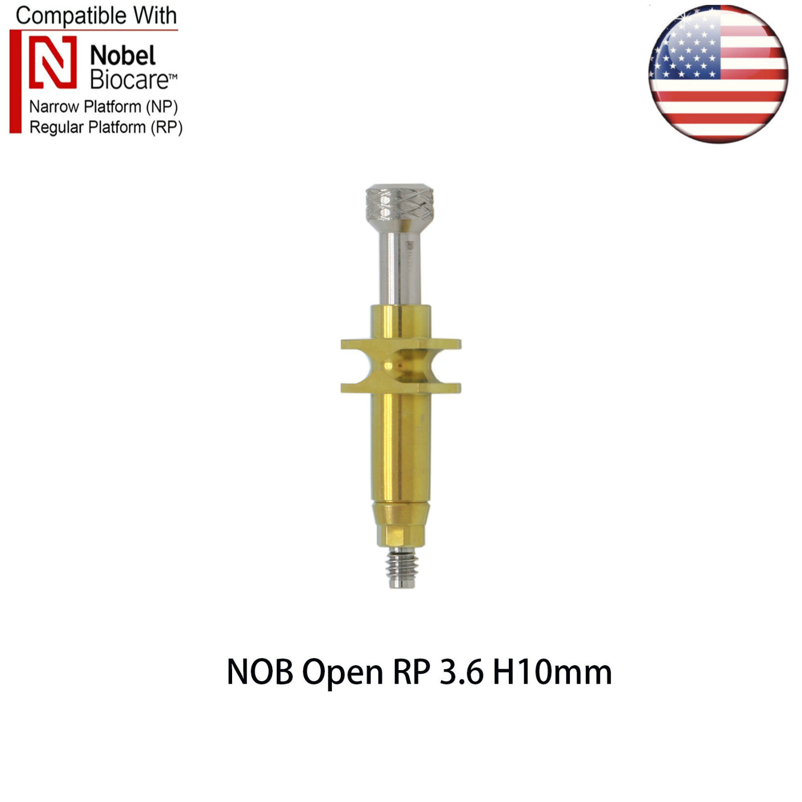 US Dental Nobel Active NP/RP Impression Transfer Coping Open Close Tray Analog