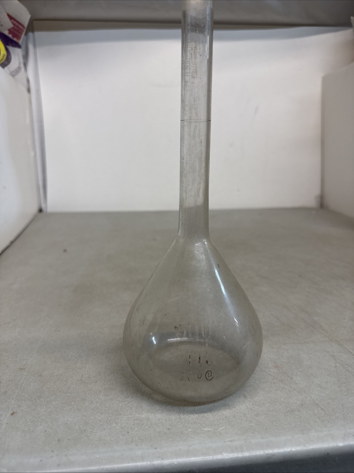 Vintage Glass 500mL ±0.20 Volumetric Flask
