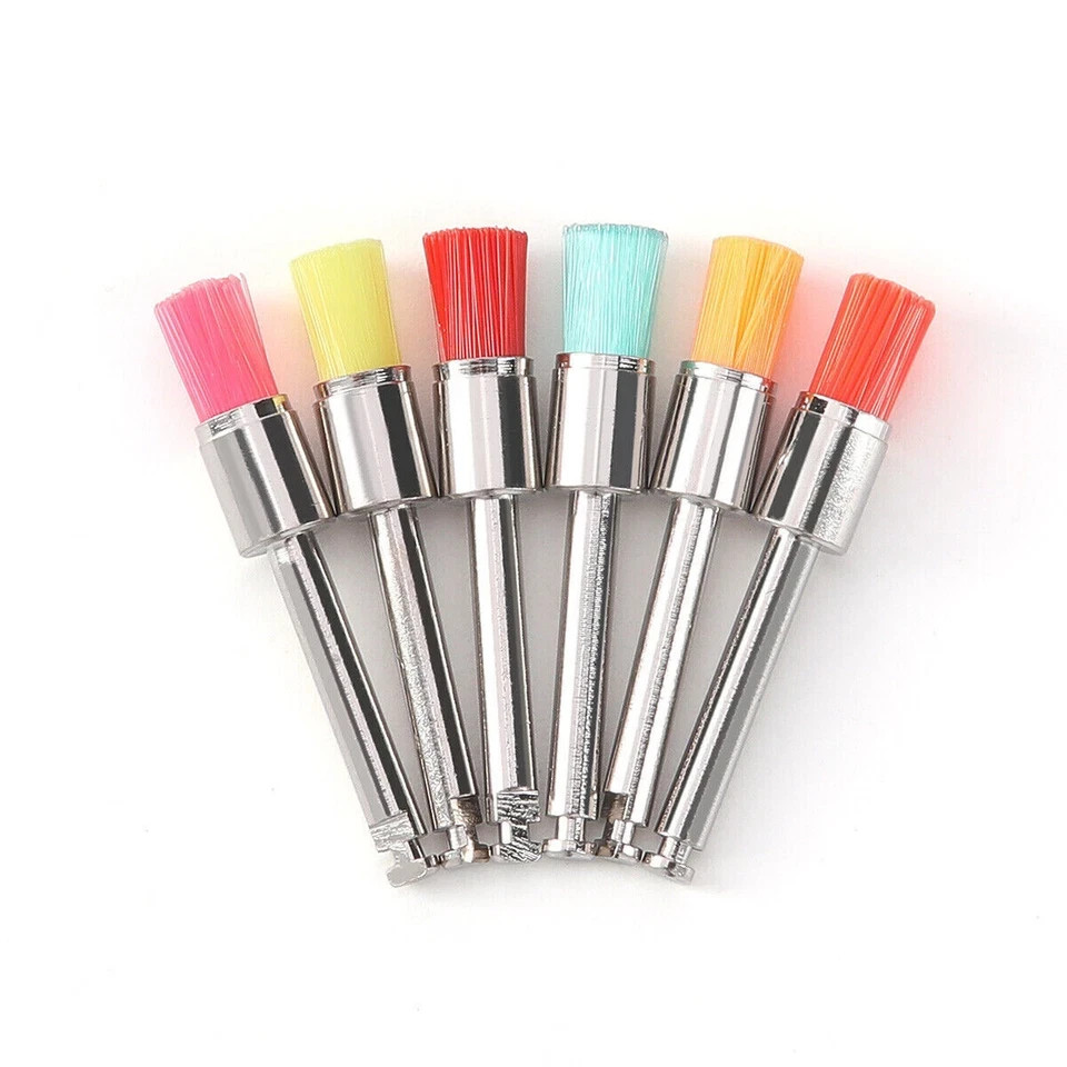 Dental Polishing Prophy Prophylaxis Brush Nylon RA Latch Type Bristle Flat/Taper