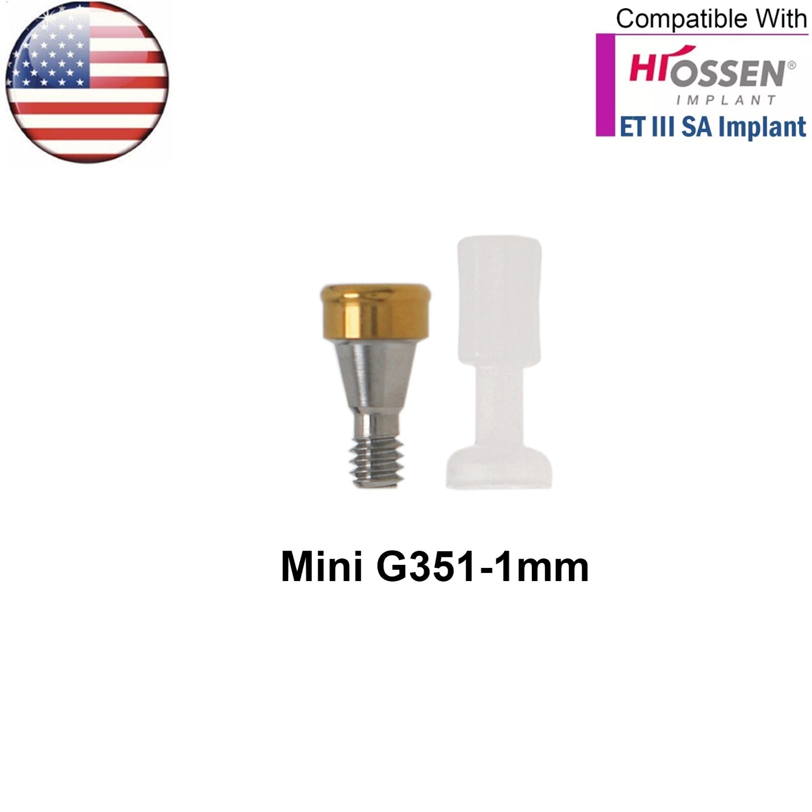 US HIOSSEN ET Dental Mini Locator Abutment 1-6mm GH Overdenture Male Caps Tool