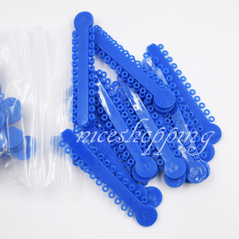 1008Pcs/Pack Dental Orthodontics Elastic Ligature Ties White Black Blue Red Grey
