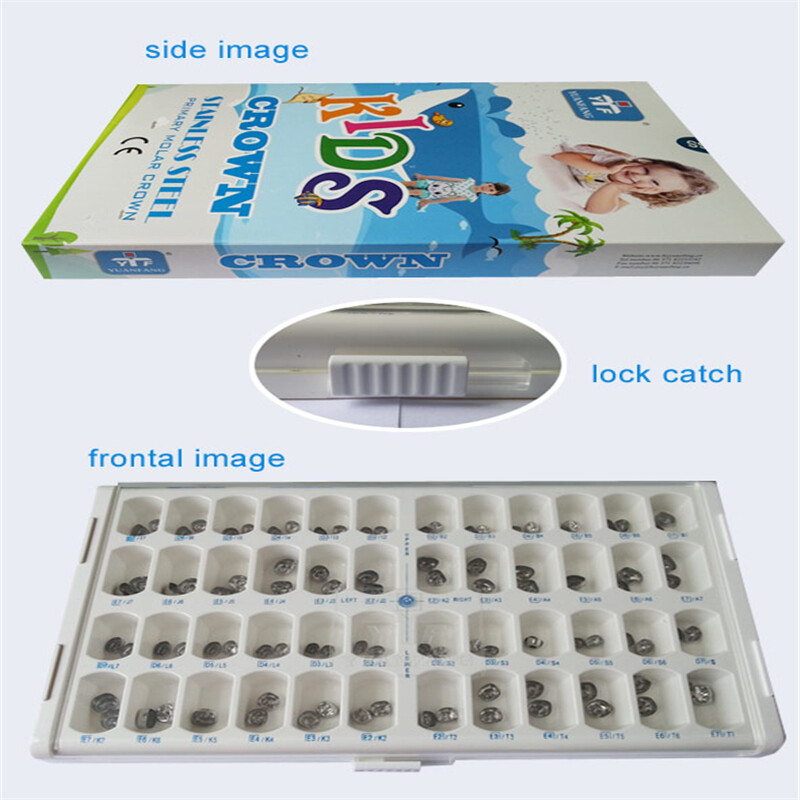 48/96PCS Dental Crown Primary Molar Pediatric Crowns Kids Adult stainless steel