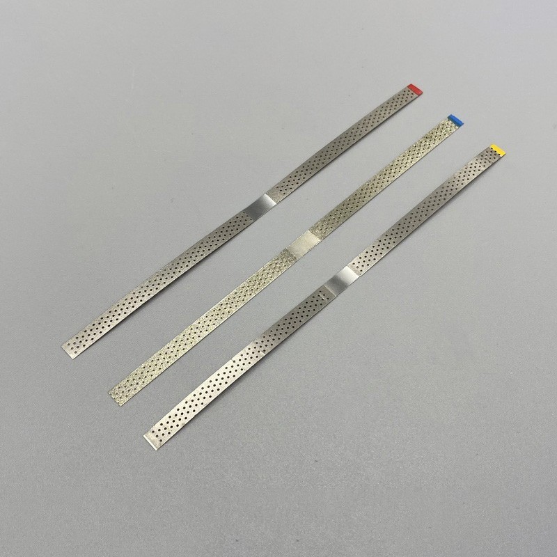 10 Dental Saw Diamond Polishing Finishing Strips Orthodontic IPR Strip With Hole