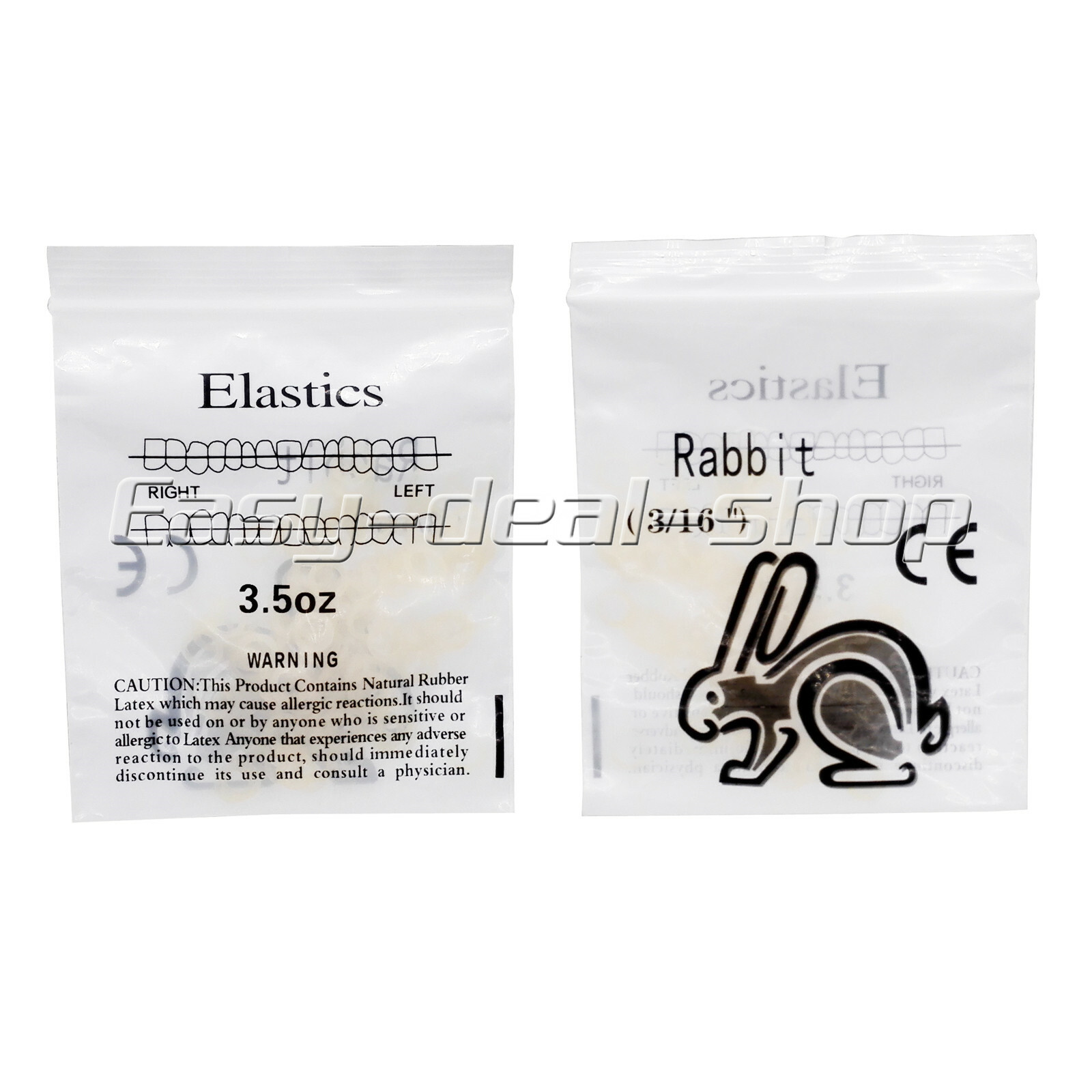 100Pcs Dental Orthodontic Elastics Braces Rubber Bands 2.5/3.5/4.5/6.5 OZ