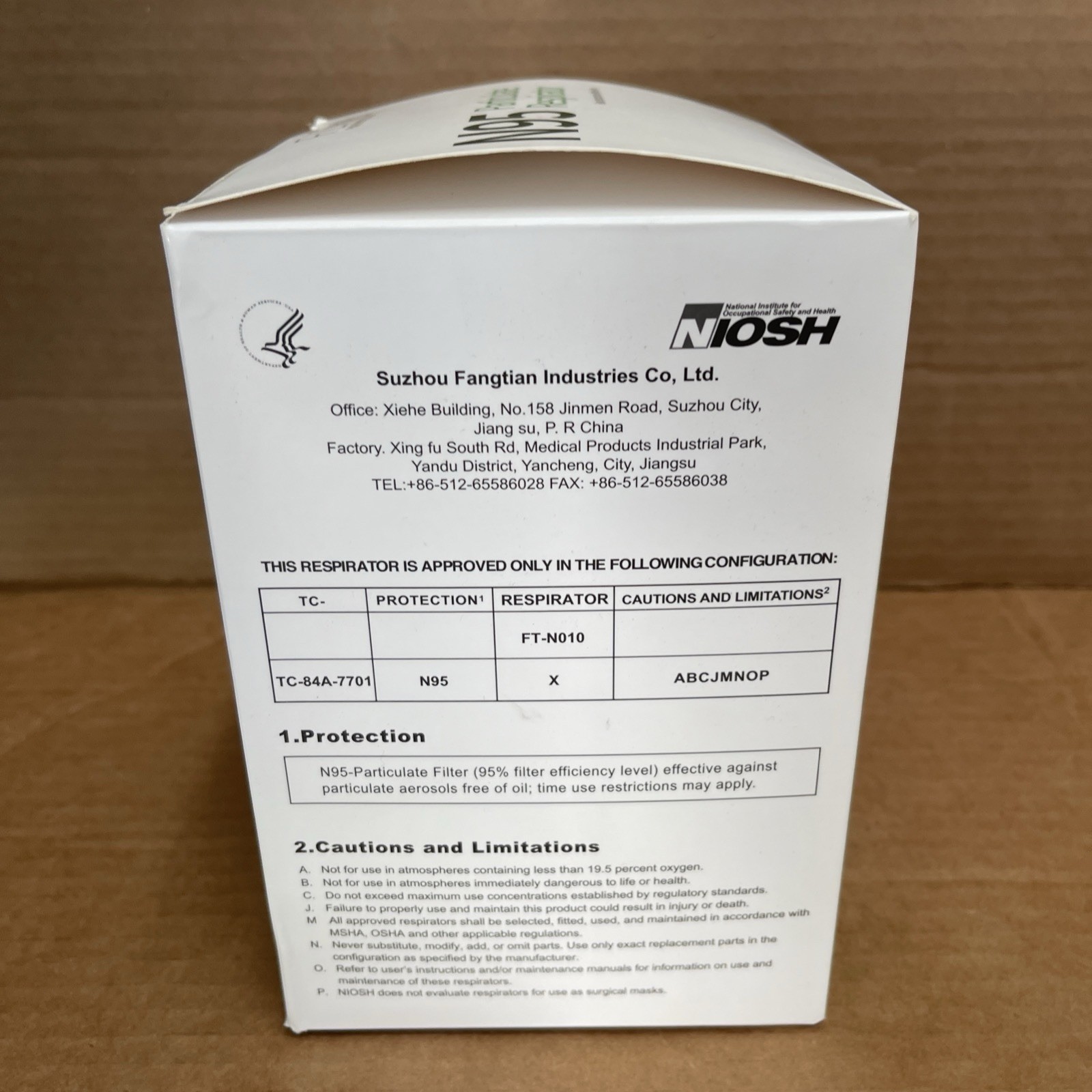 FLTR NIOSH Certified N95 Respirator Face Mask 20 Pack