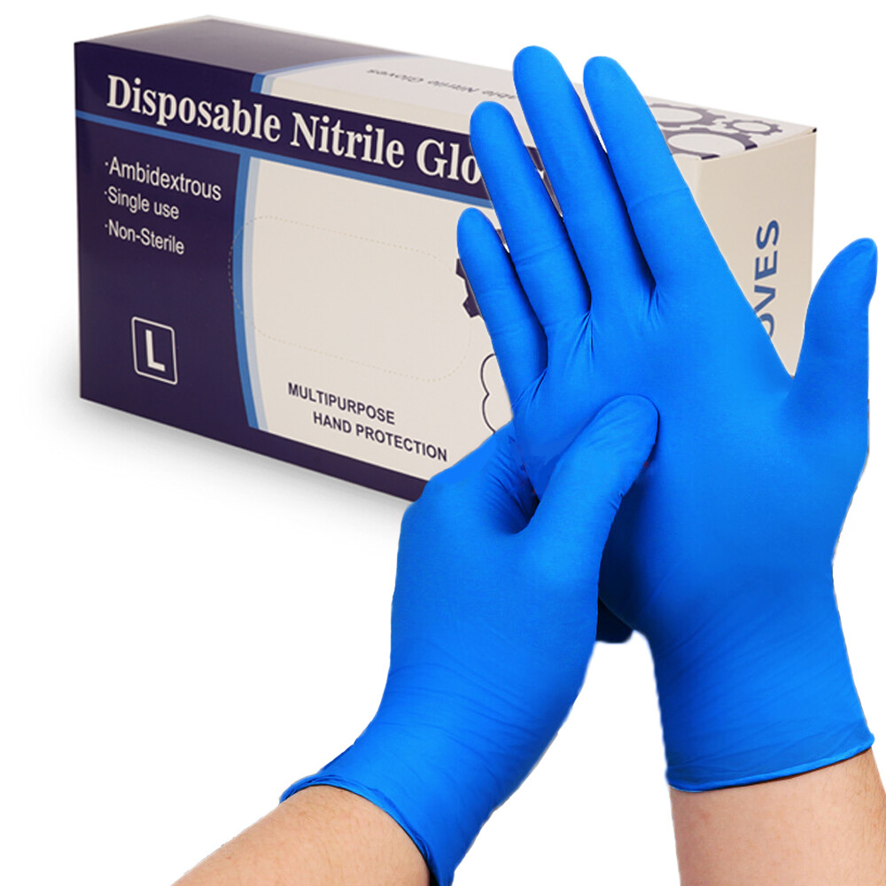 2000pcs Non-Latex Nitrile Gloves Powder Free Thicken 4 mil M/L Durable Rubber US