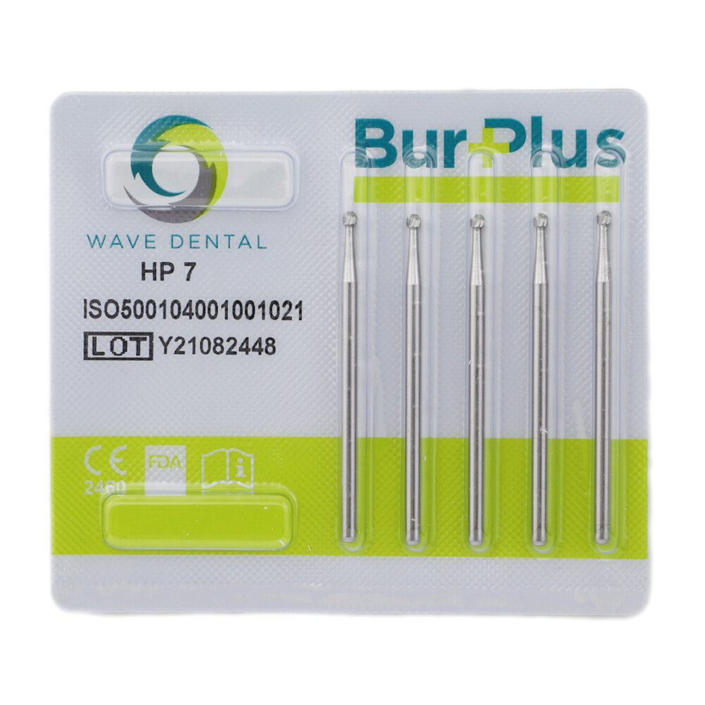 WAVE Dental Carbide Burs Straight Handpiece Bur Round HP #1/4 4 6 8 10 44.5mm