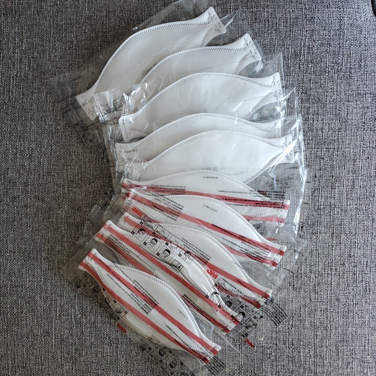 3M Face Masks – 10 Individually Wrapped Aura N95 1870+Respirator/Surgical