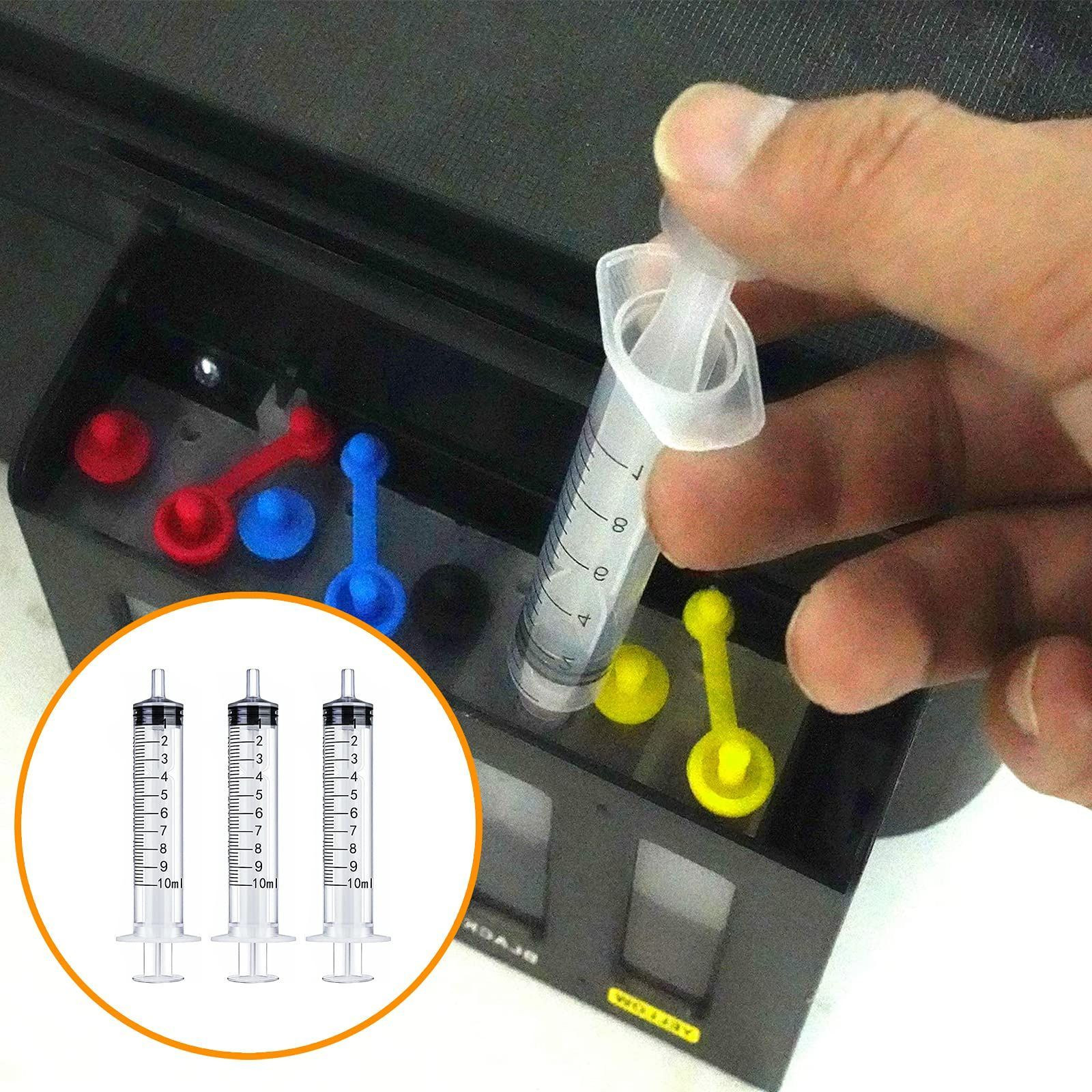 20PCS-10 ml Plastic Syringes, Individually Packge for 10ml/20pcs, white