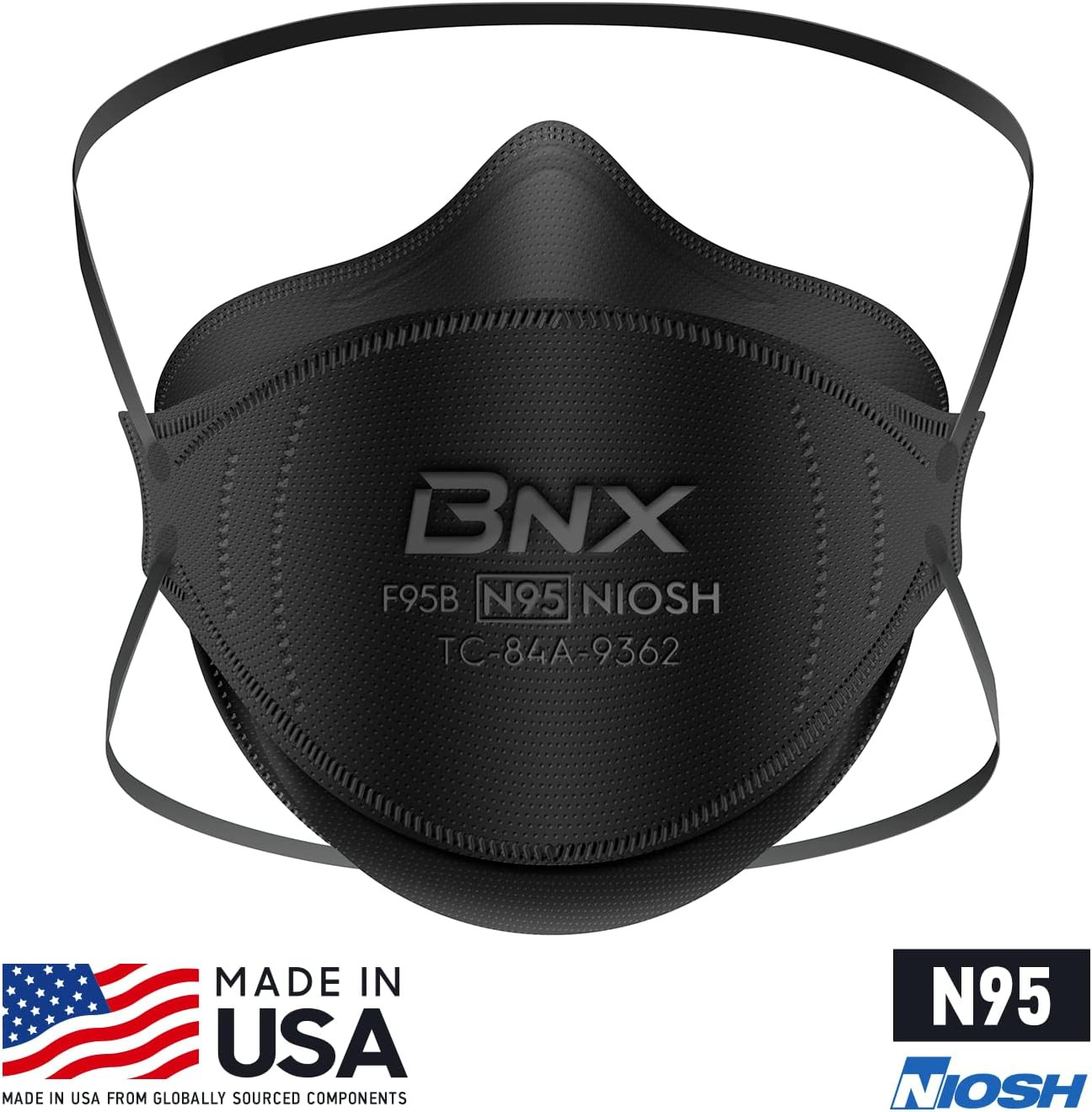 N95 Mask NIOSH Certified MADE IN USA Particulate Respirator Protective Face Mask