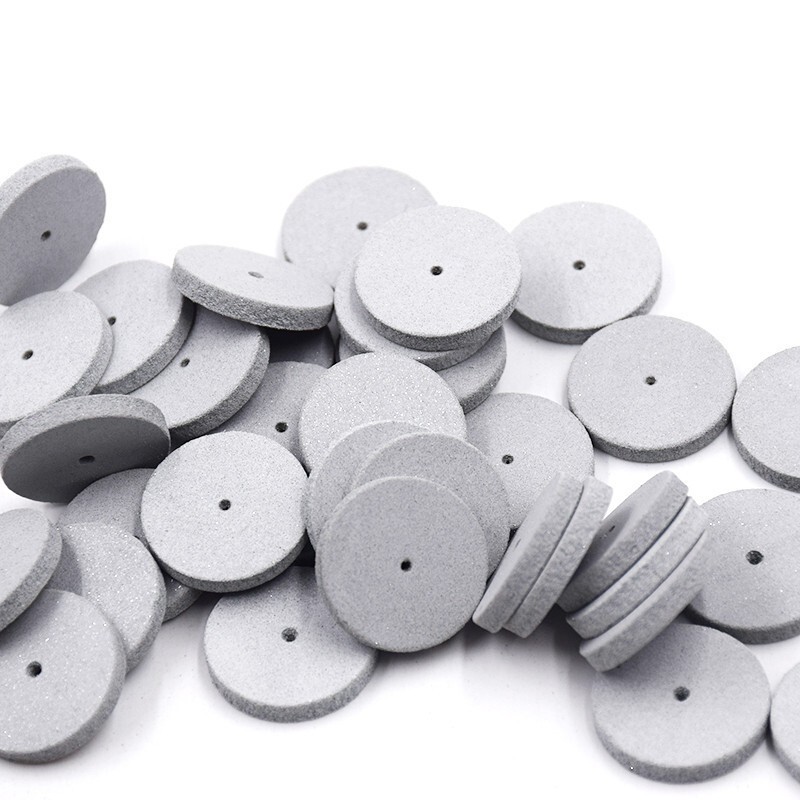 50Pc Dental White Resin Porcelain Silicone Rubber Coarse Polishing Wheels Polish