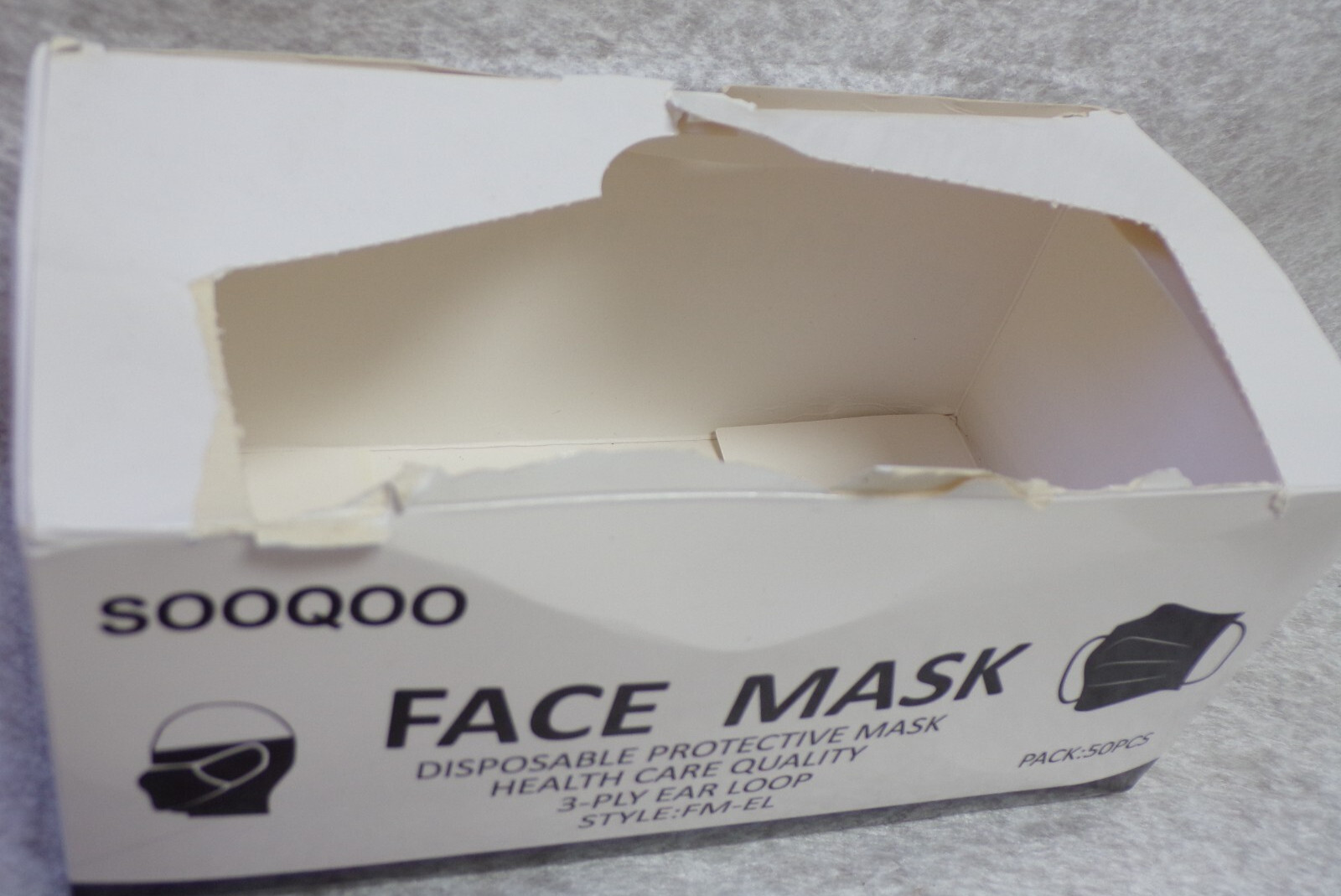 29 FACE MASK BLACK NEW UNUSED 3-PLY DISPOSABLE HEALTHCARE QUALITY STYLE FM-EL