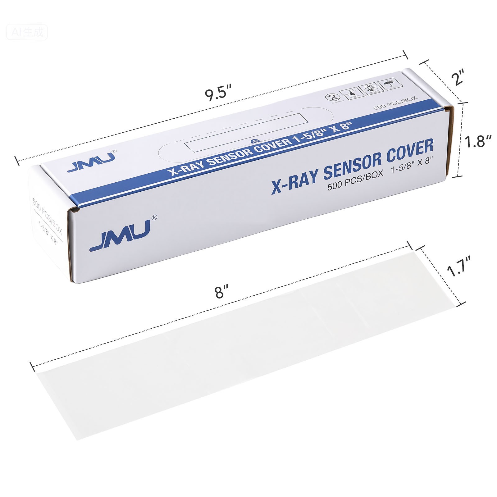500-5000pcs Disposable Dental Orthodontics X-Ray Sensor Cover Protective Film