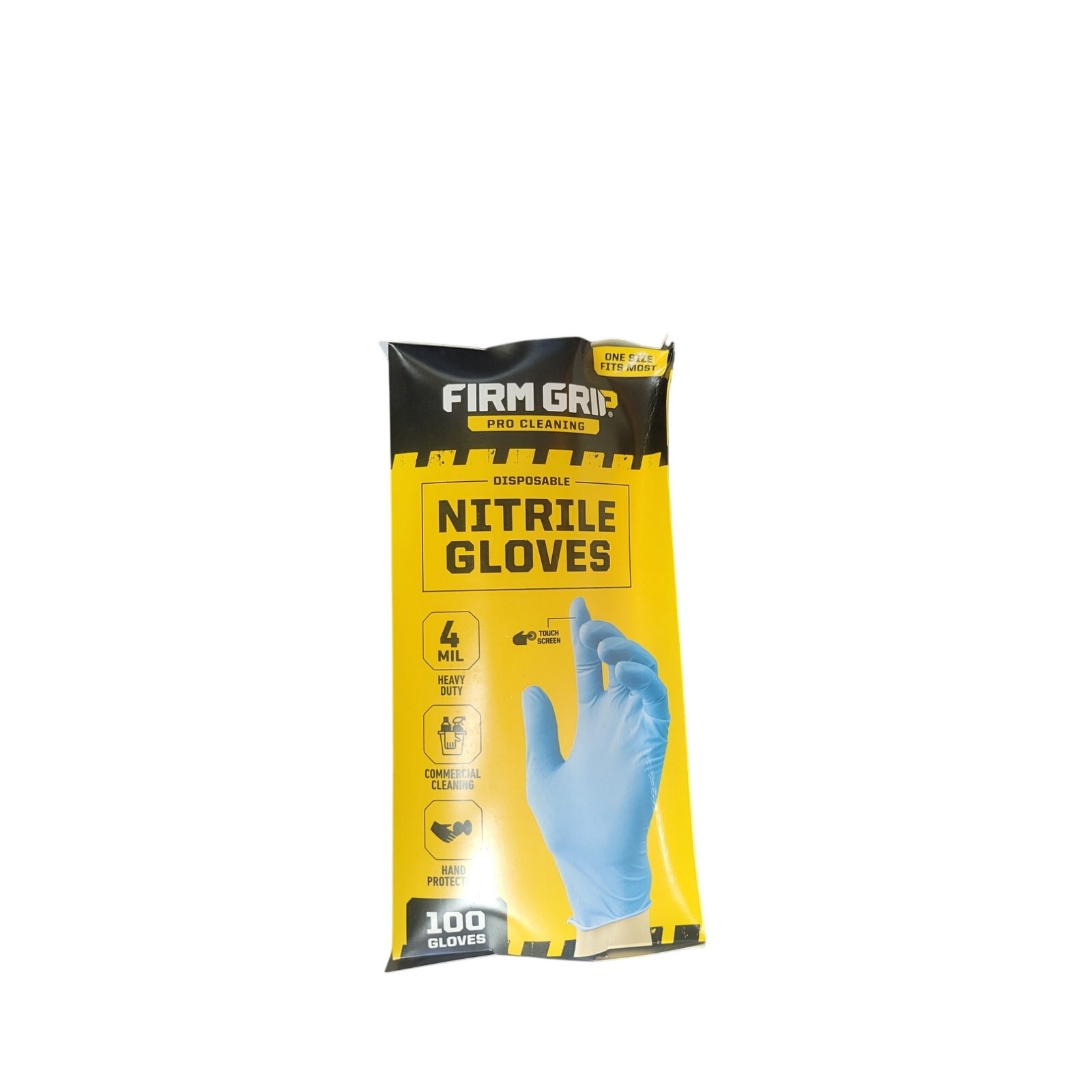 FIRM GRIP Pro Cleaning Disposable Nitrile Gloves (100-Count)