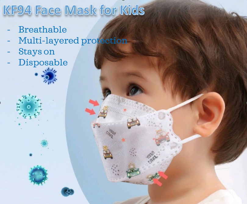 KF94 Breathable Face masks for kids- various fun designs – 10pcs per pack