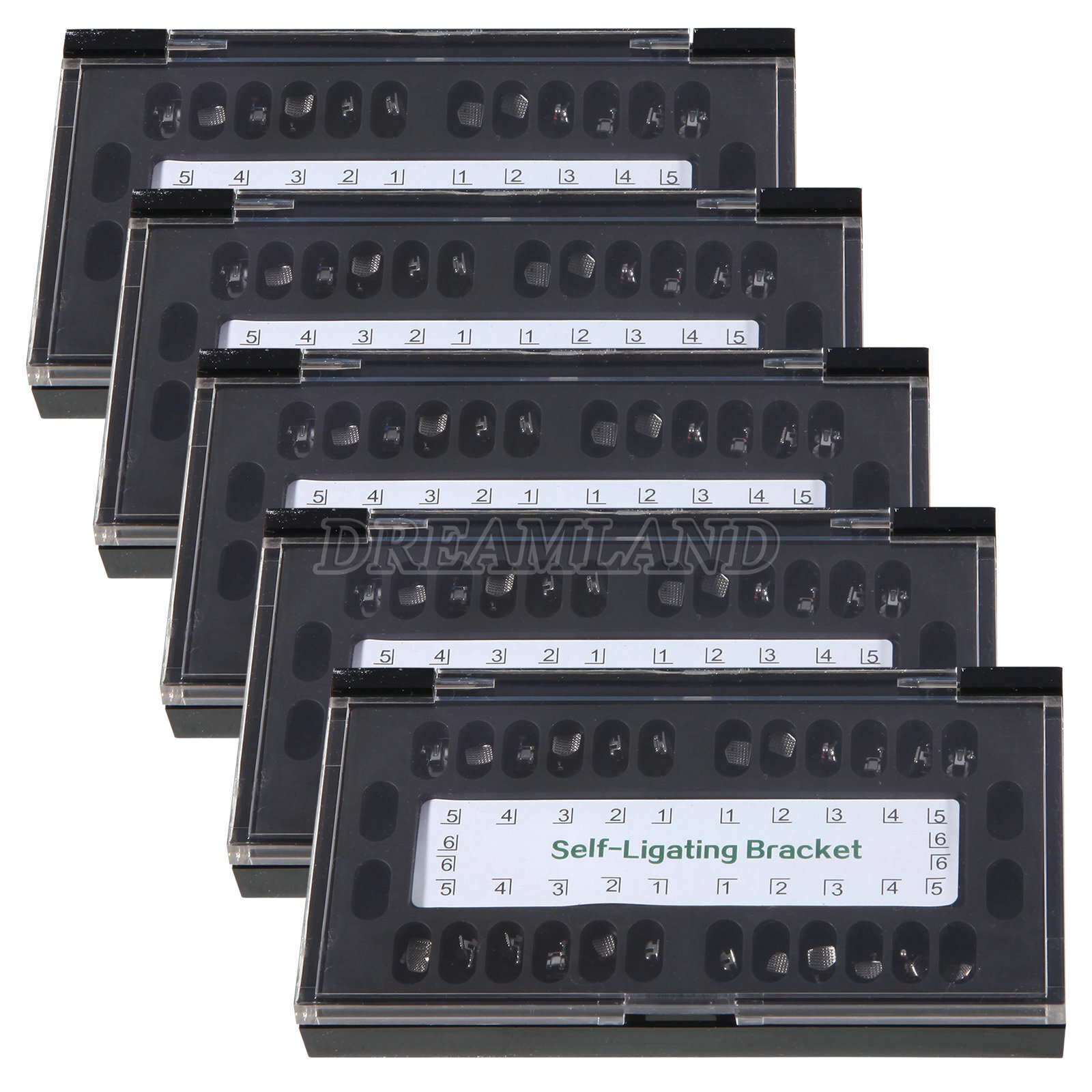 SANDENT Dental Metal Self-Ligating Brackets Braces Mini Roth.022 Hooks 345